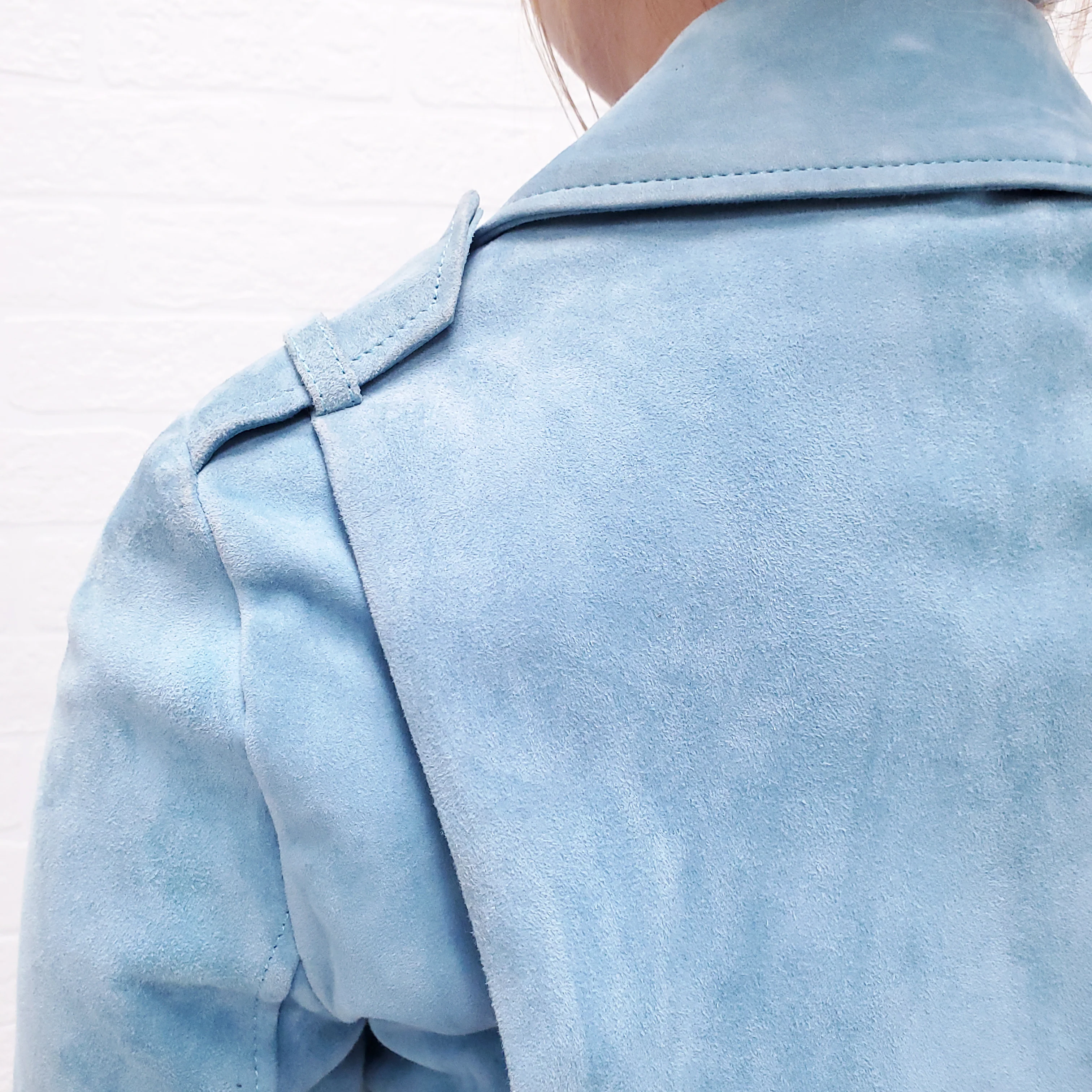 ACNE TURQUISE SUEDE BOMBER JACKET - SIZE XS - Image 5