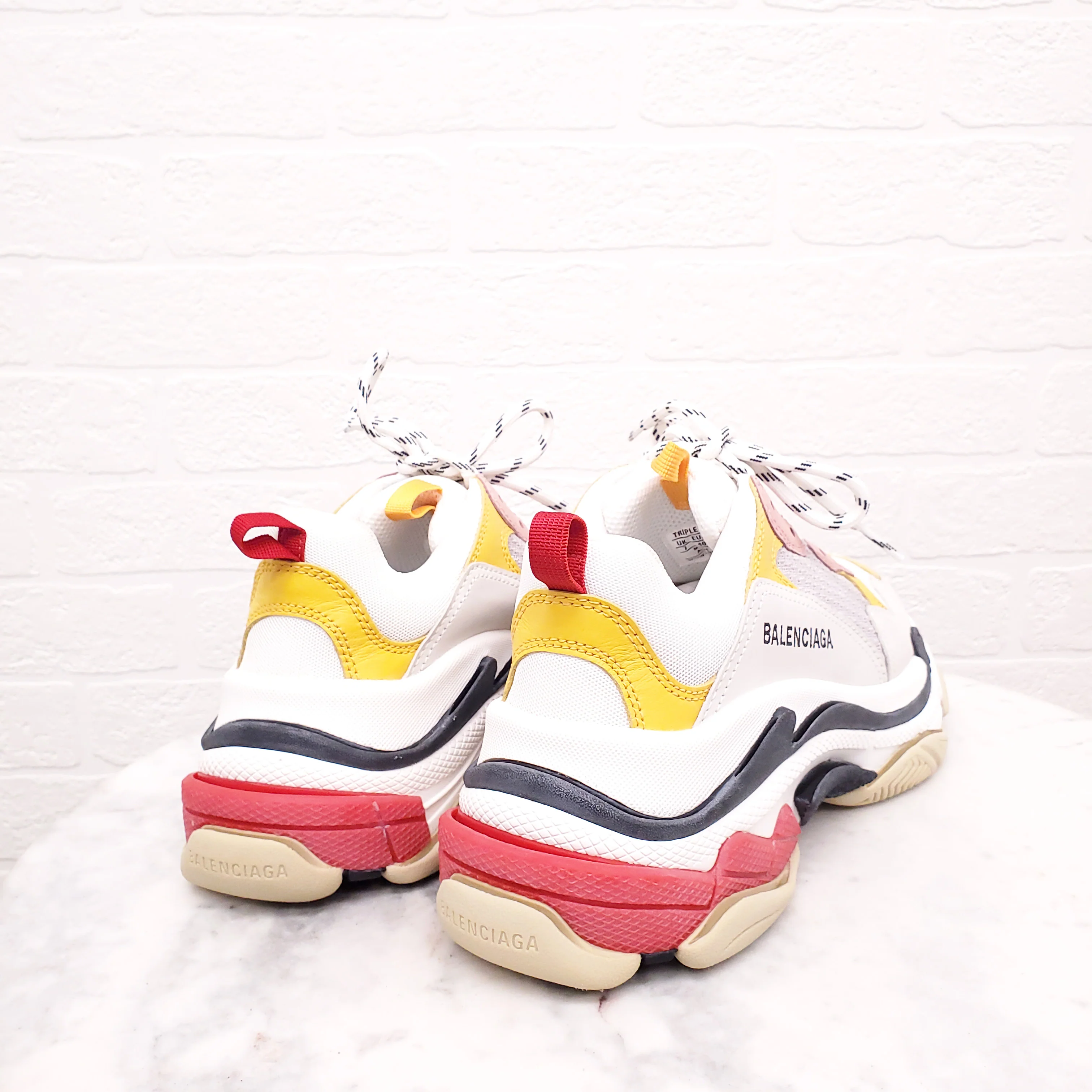 BALENCIAGA MESH/ROSE FLUO CLEAR SOLE SNEAKERS - SIZE 40 - Image 6