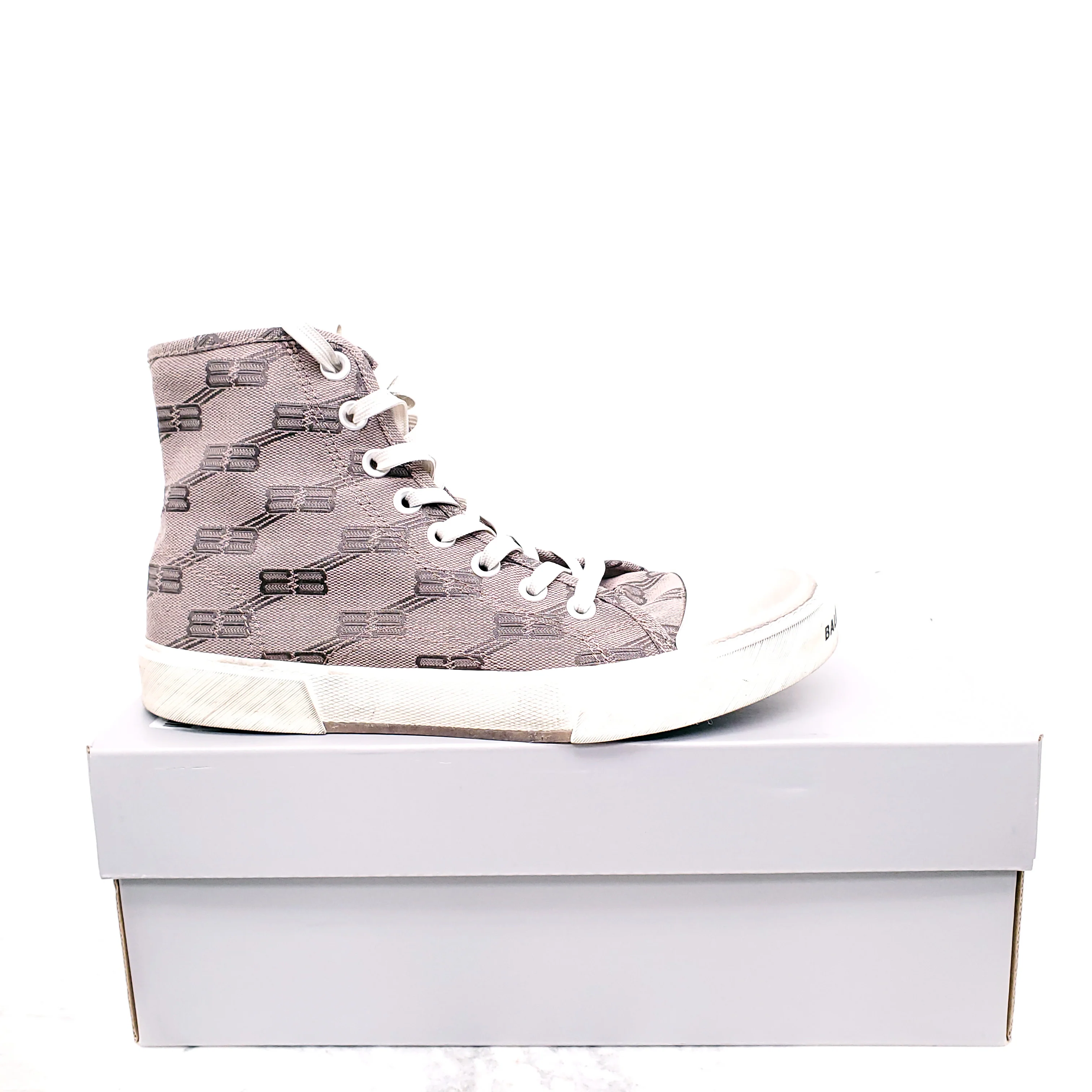 BALENCIAGA PARIS LOGO HIGH TOP SNEAKERS - SIZE 40 - Image 3