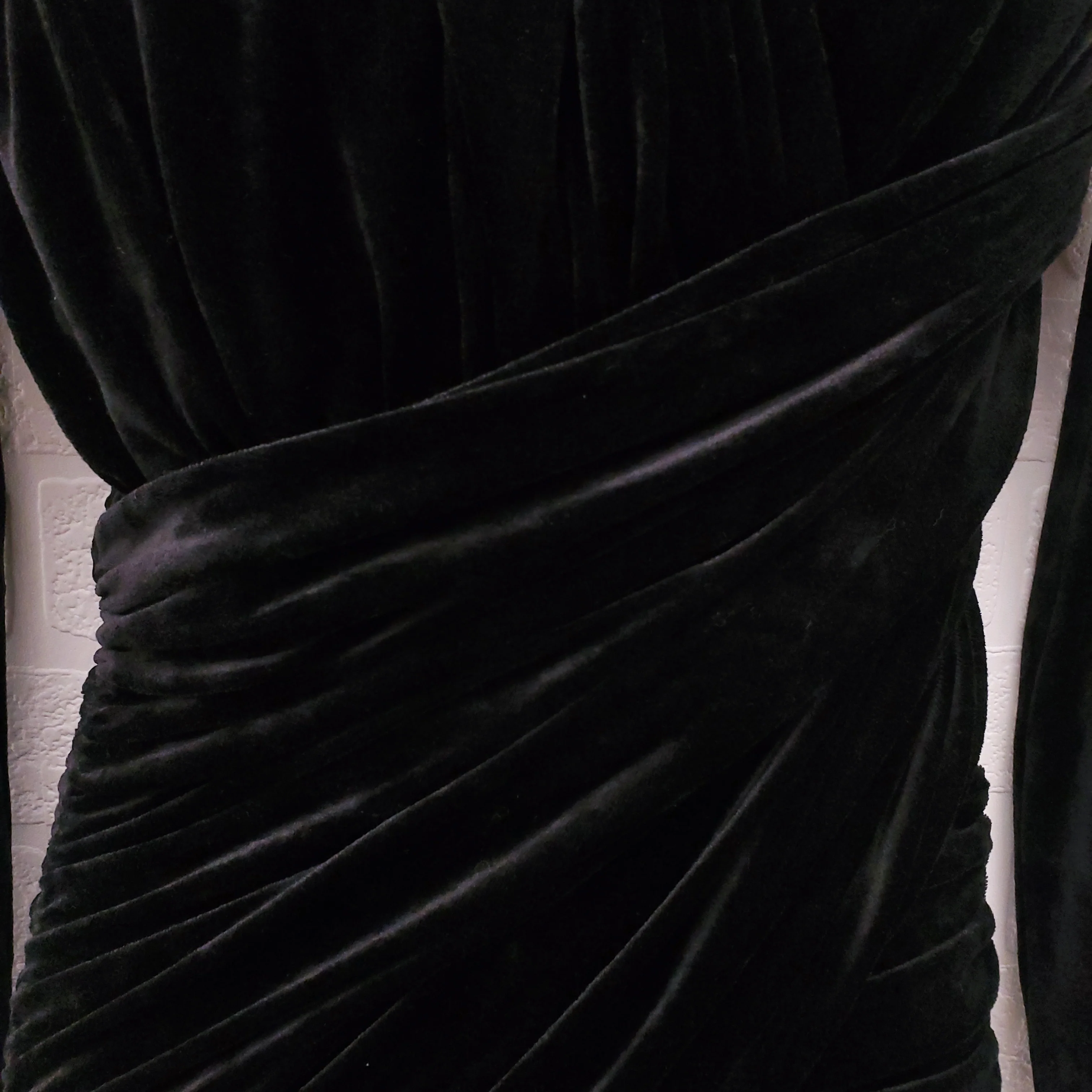 BALENCIAGA FLUID VELVET MINI DRESS - SIZE 34 - Image 3