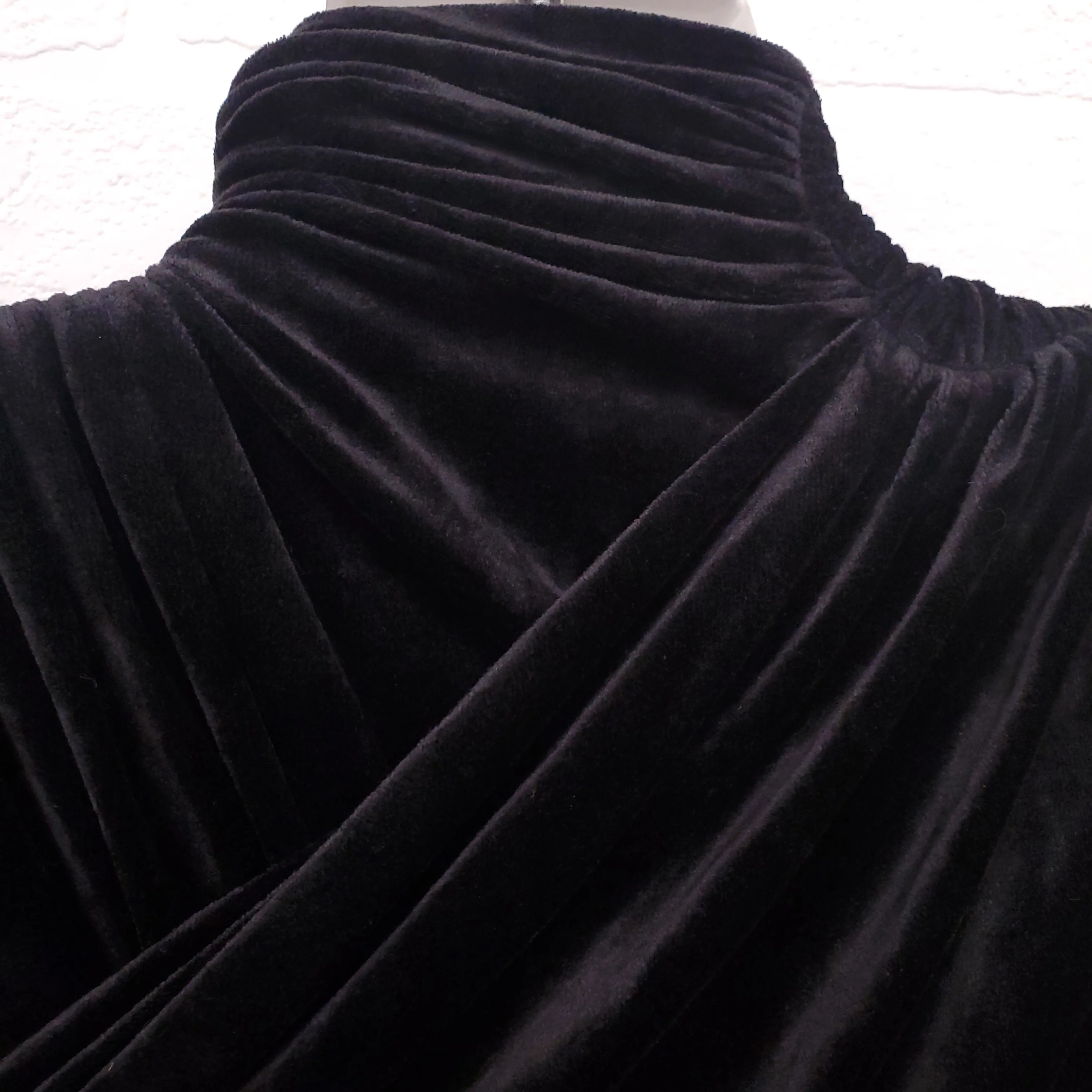 BALENCIAGA FLUID VELVET MINI DRESS - SIZE 34 - Image 6