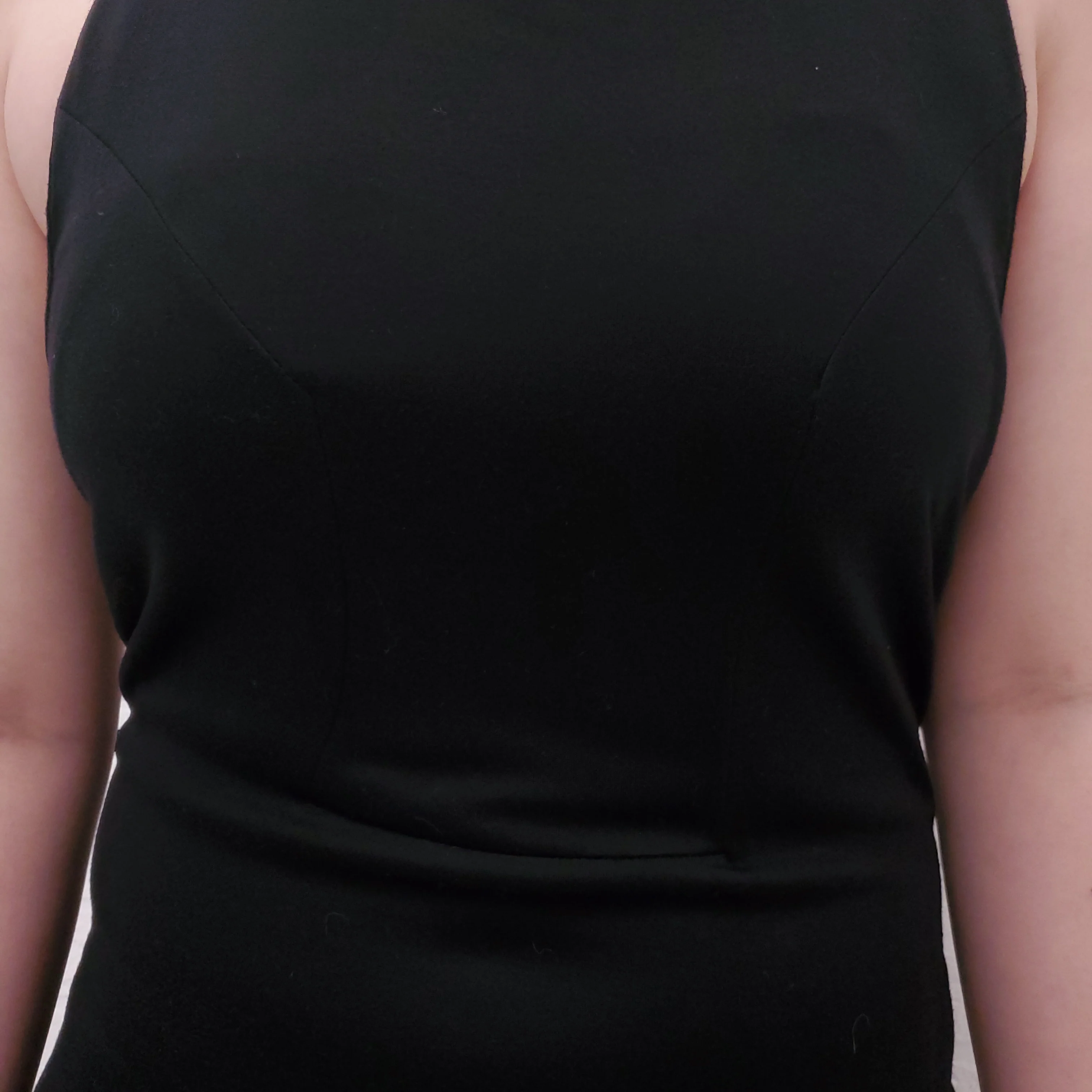 BALMAIN BLACK HALTER DRESS WITH LOGO BUTTON CLASP - SIZE 38 - Image 3