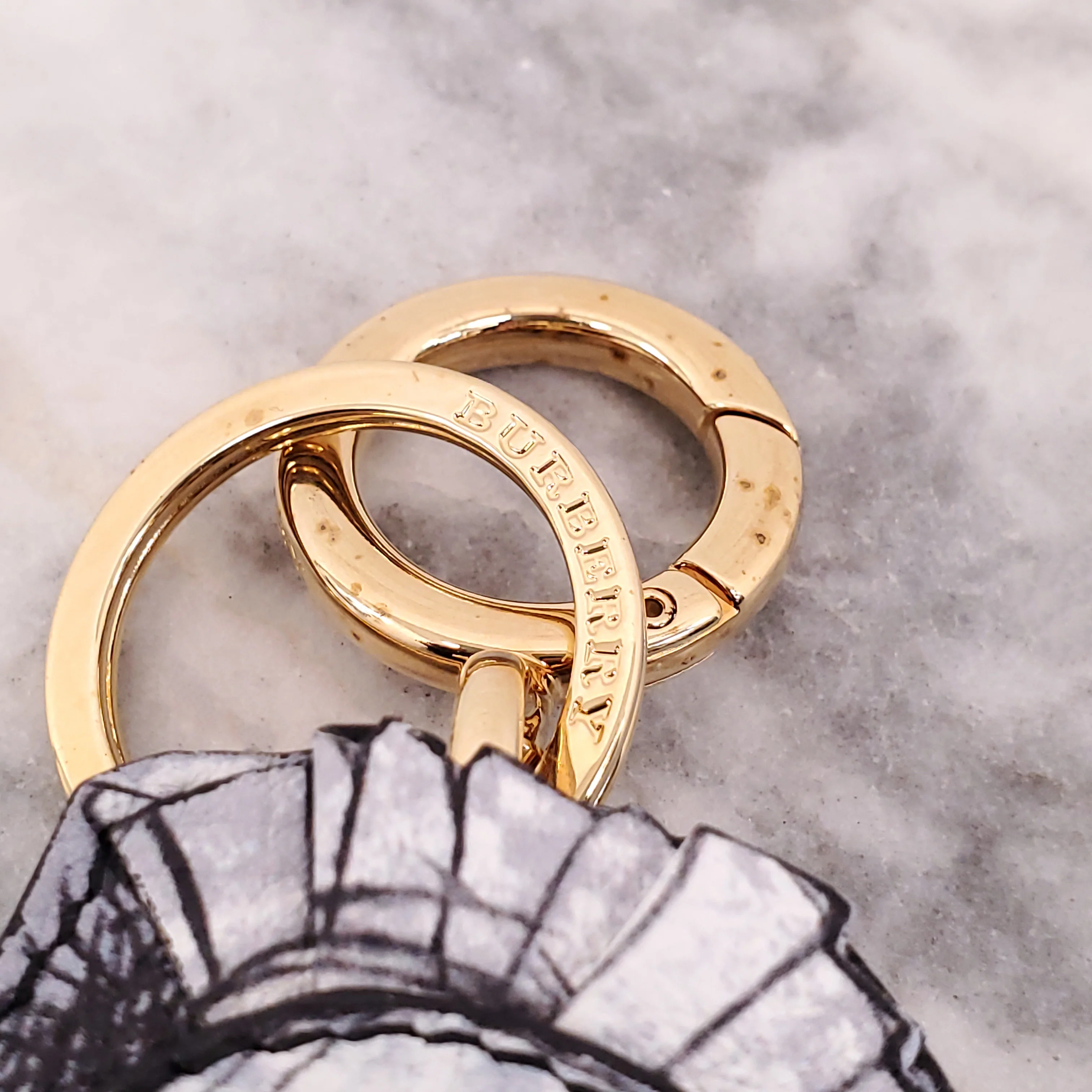 BURBERRY BLACK LEATHER ‘PALLAS HELMET’ KEYCHAIN - Image 3