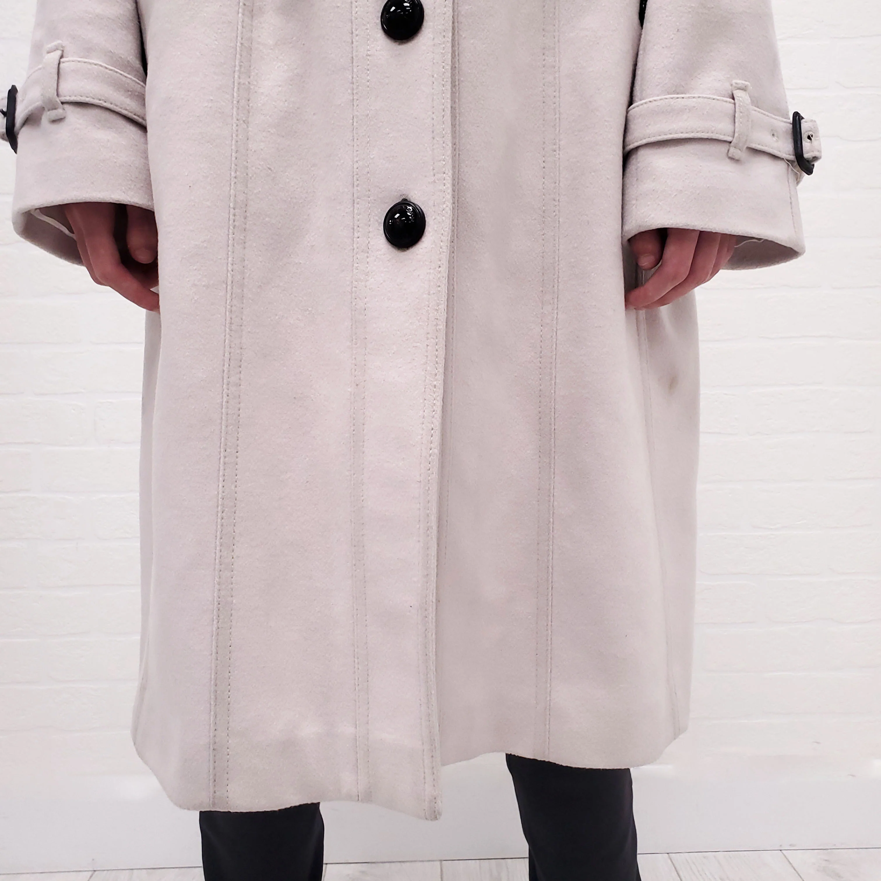 BURBERRY WOOL TRENCH COAT - SIZE 12 - Image 5