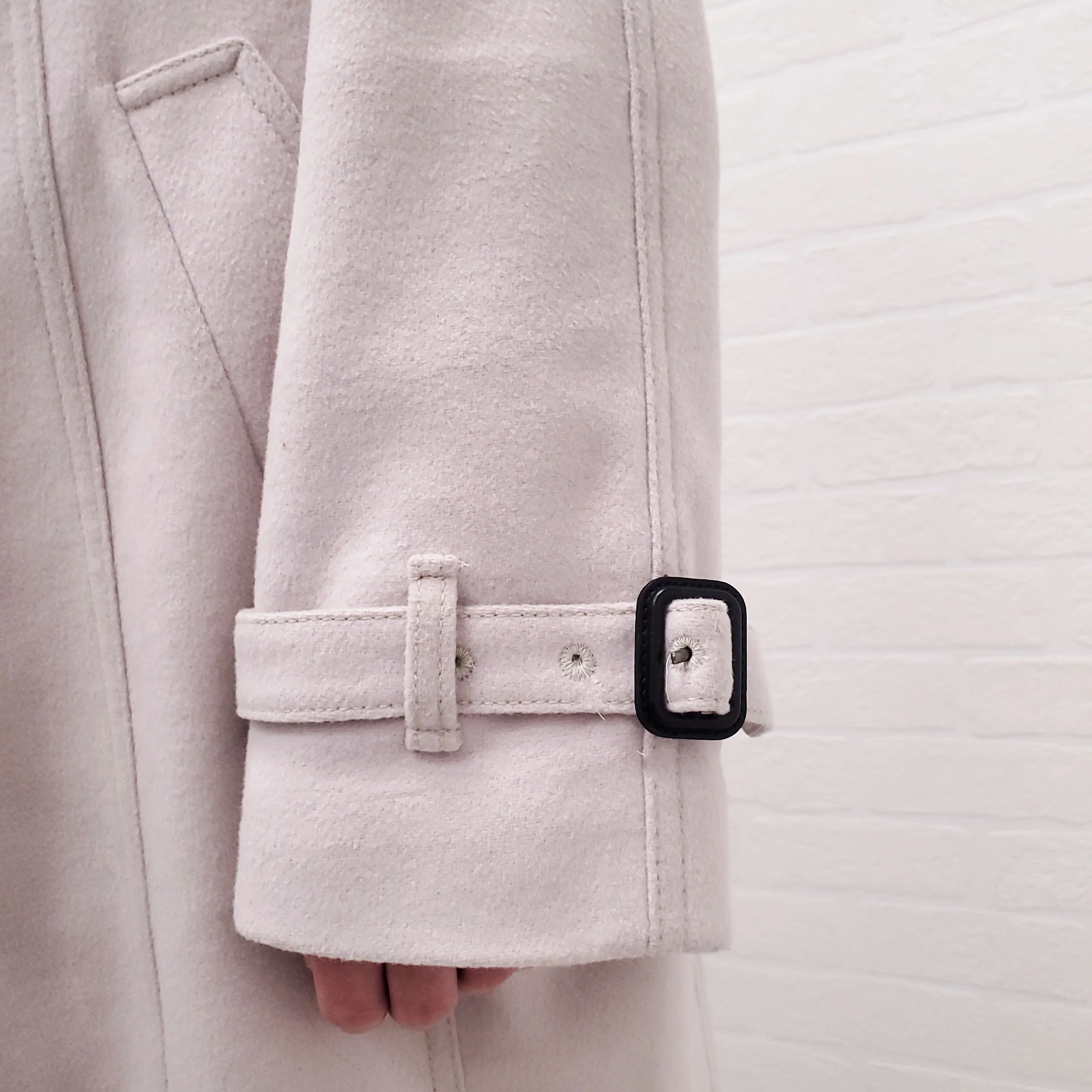 BURBERRY WOOL TRENCH COAT - SIZE 12 - Image 6