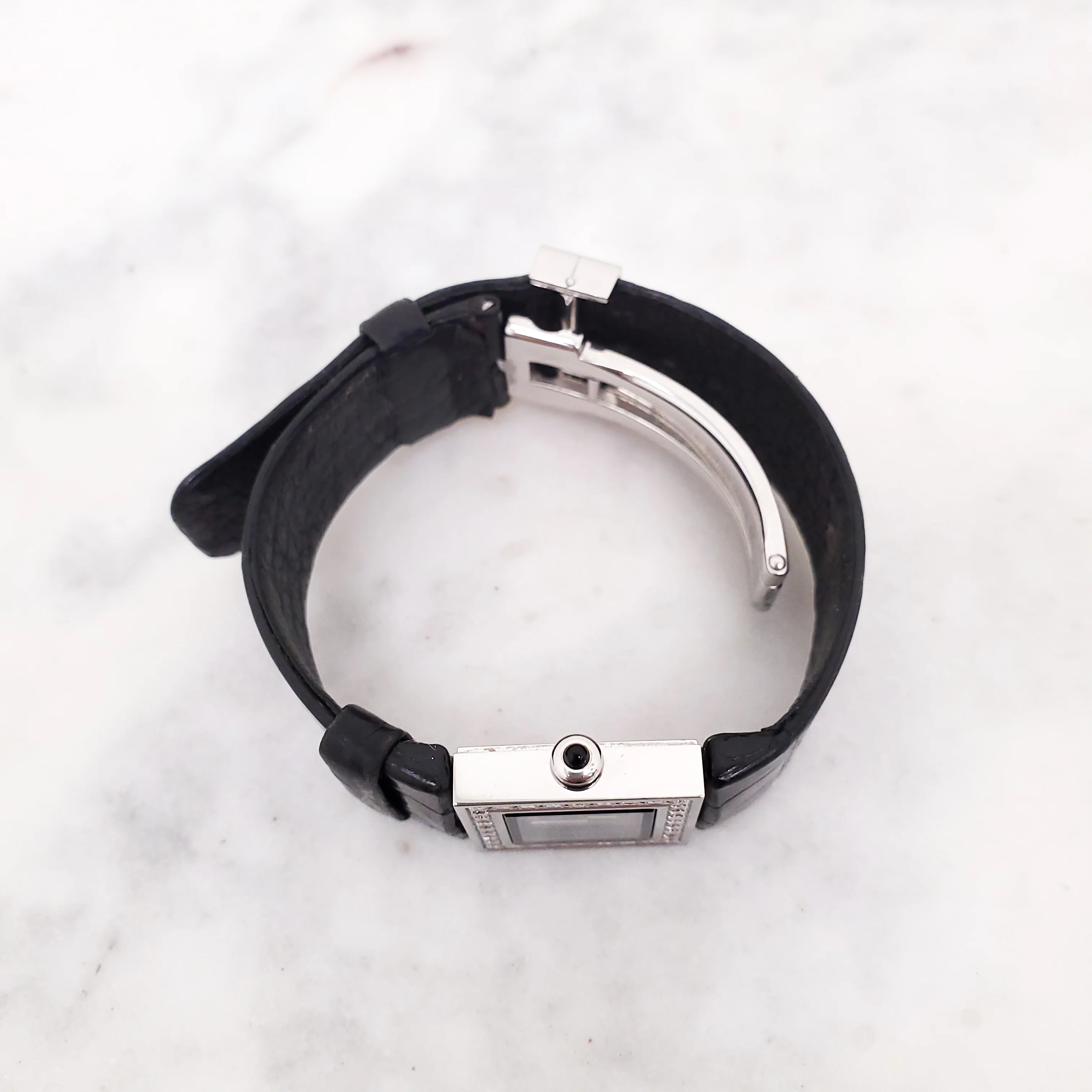 CHANEL DIAMOND WATCH WITH CROC BAND - Image 3