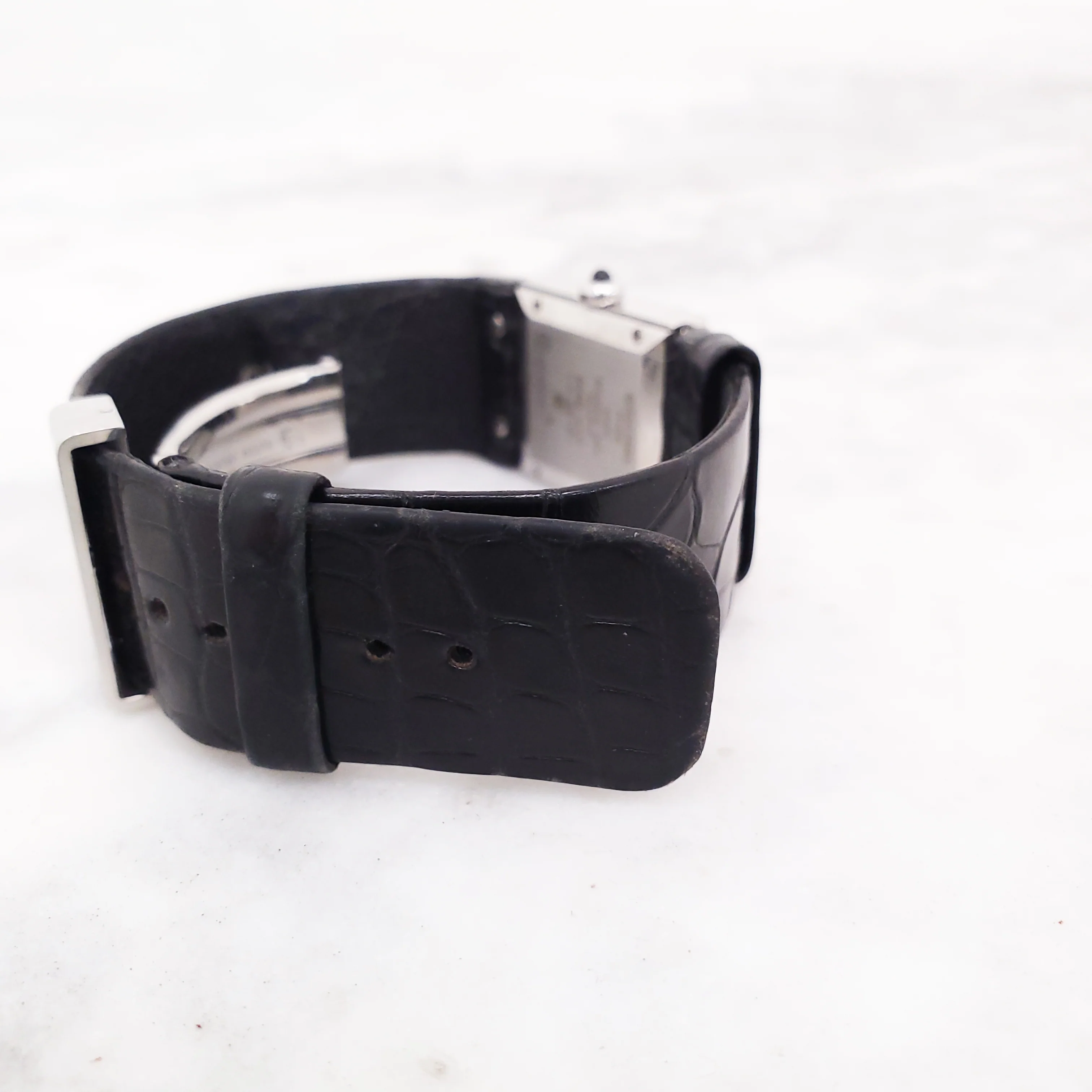 CHANEL DIAMOND WATCH WITH CROC BAND - Image 4