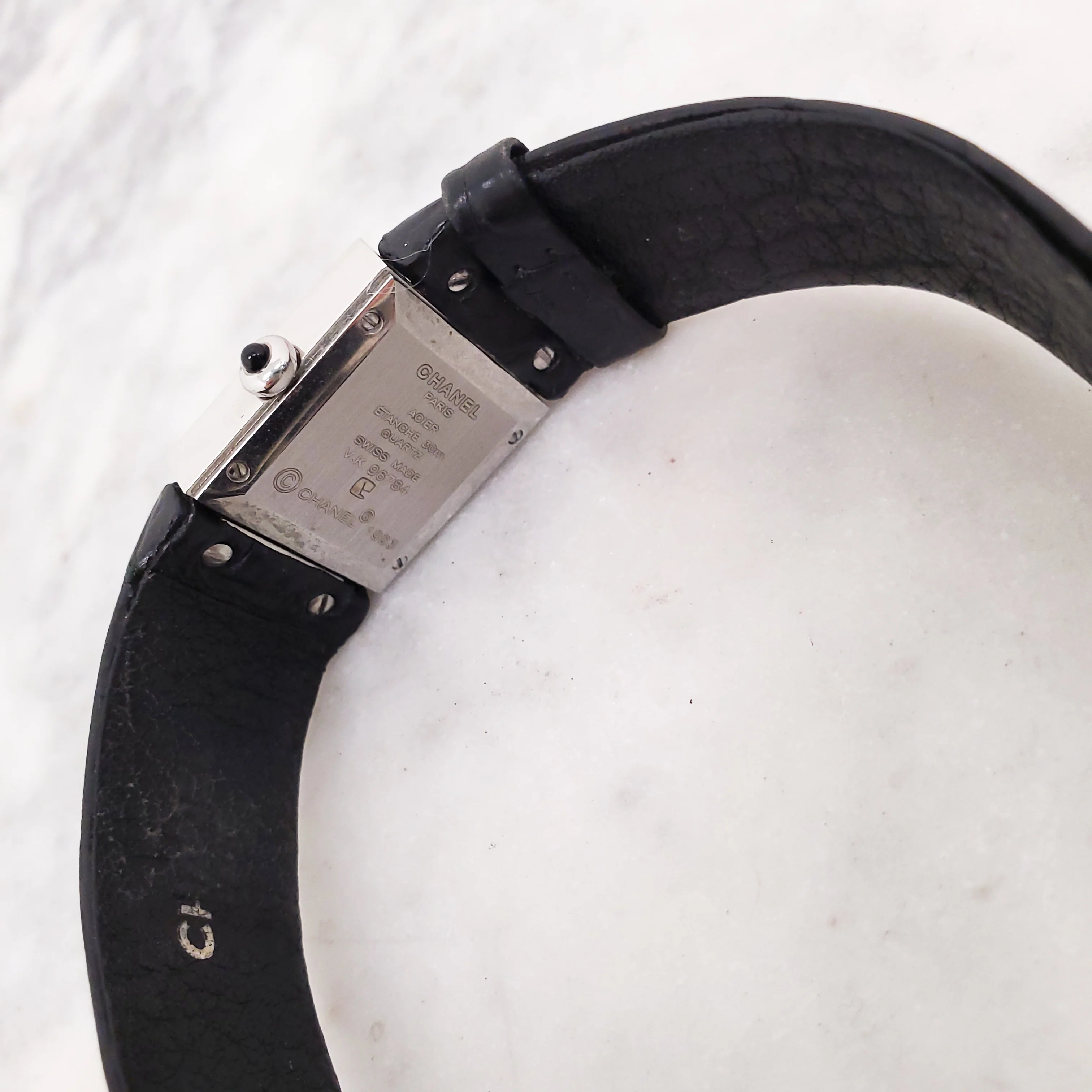 CHANEL DIAMOND WATCH WITH CROC BAND - Image 5