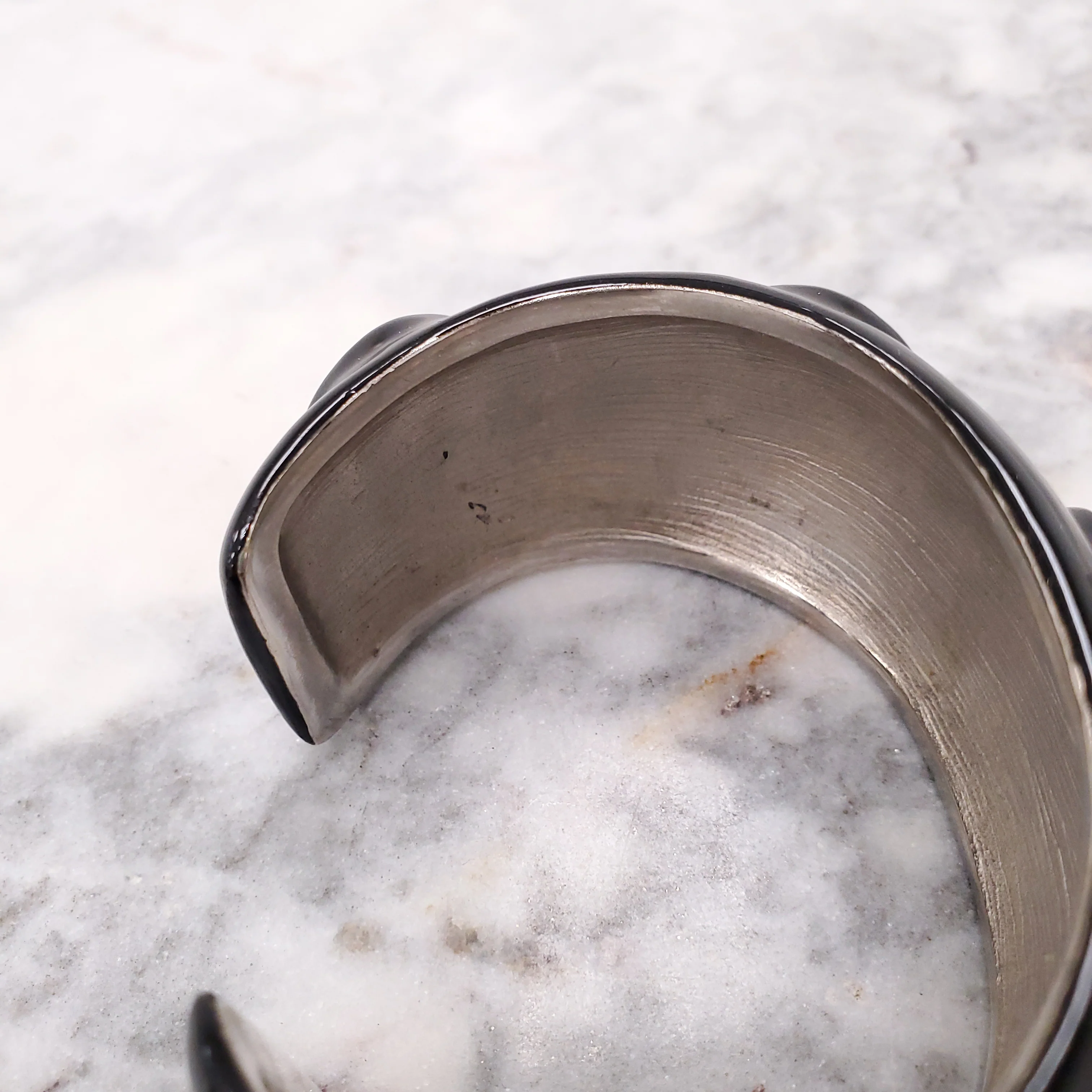 CHANEL VINTAGE BLACK ENAMEL CUFFS - Image 11