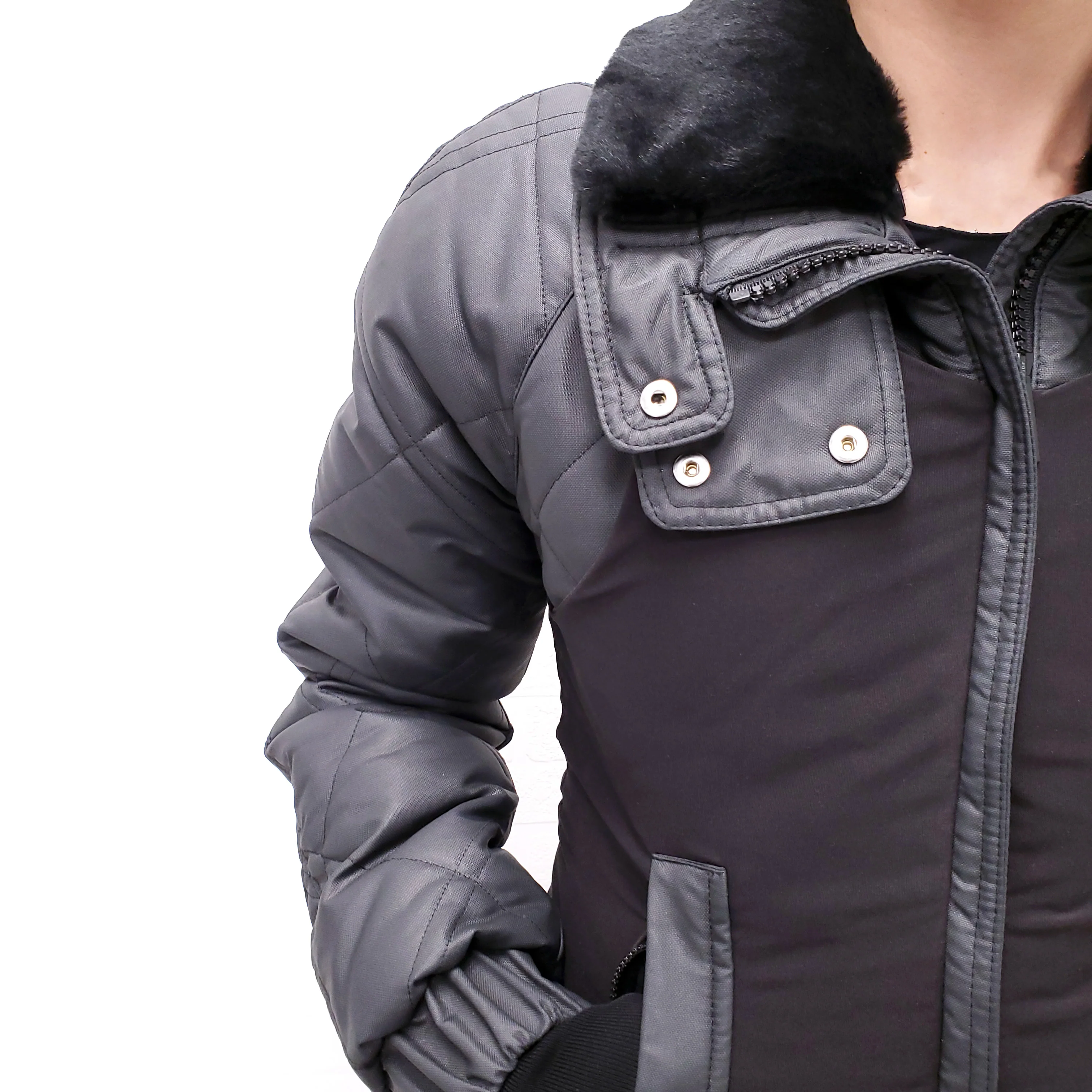 CHRISTIAN DIOR PUFFER JACKET WITH LOGO BUTTONS - SIZE 4 - Image 3