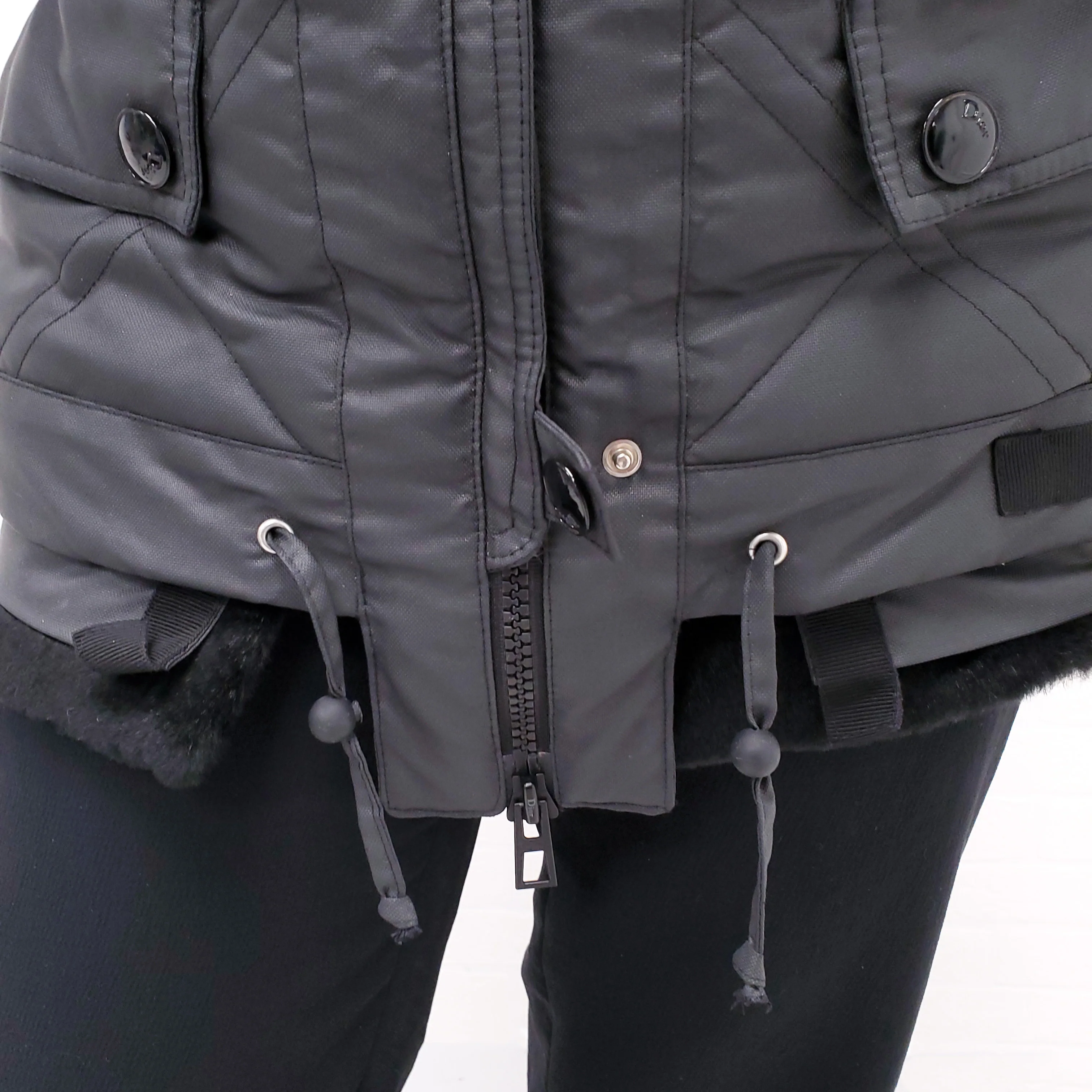 CHRISTIAN DIOR PUFFER JACKET WITH LOGO BUTTONS - SIZE 4 - Image 4