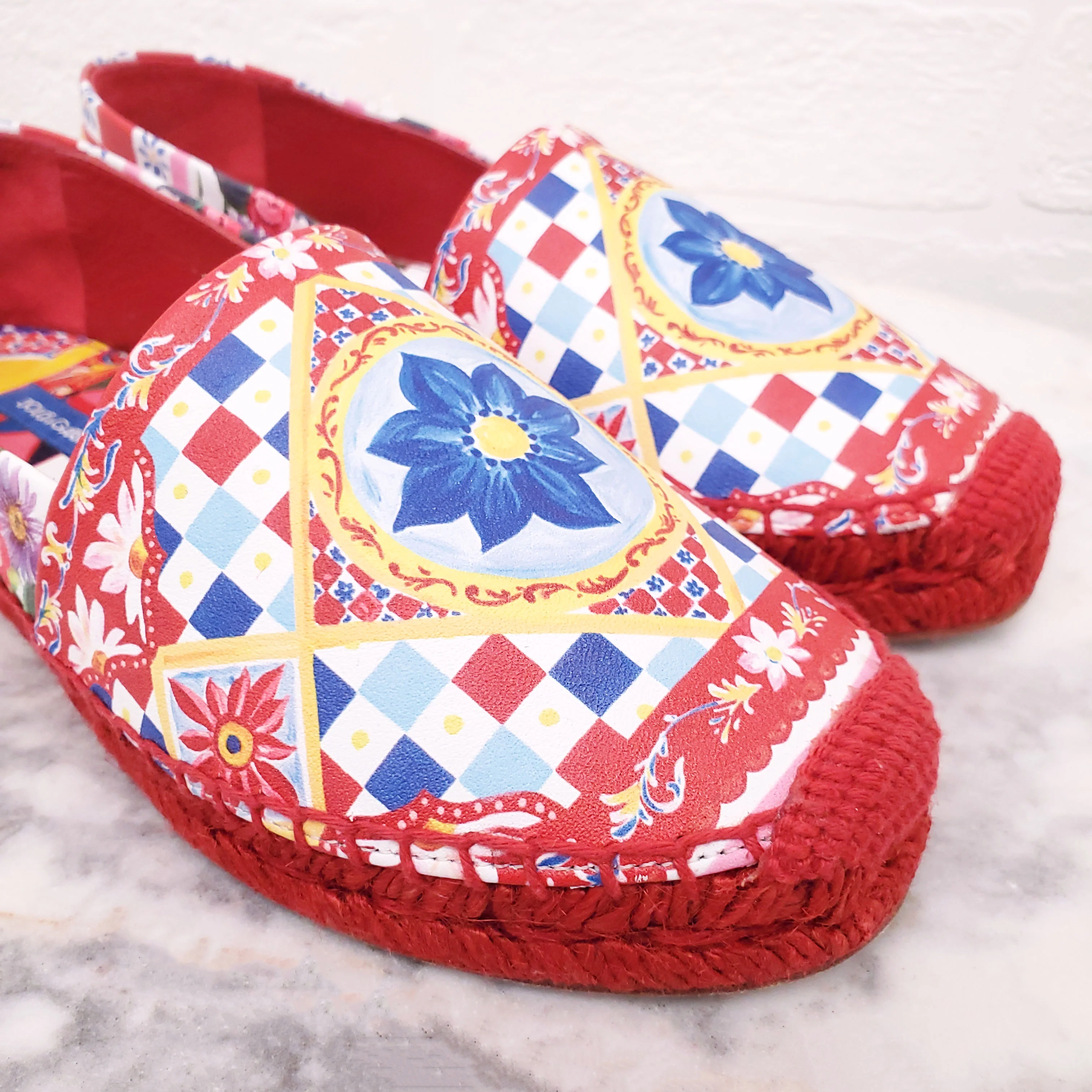 DOLCE & GABBANA PATTERNED ESPADRILLES - SIZE 35 - Image 4