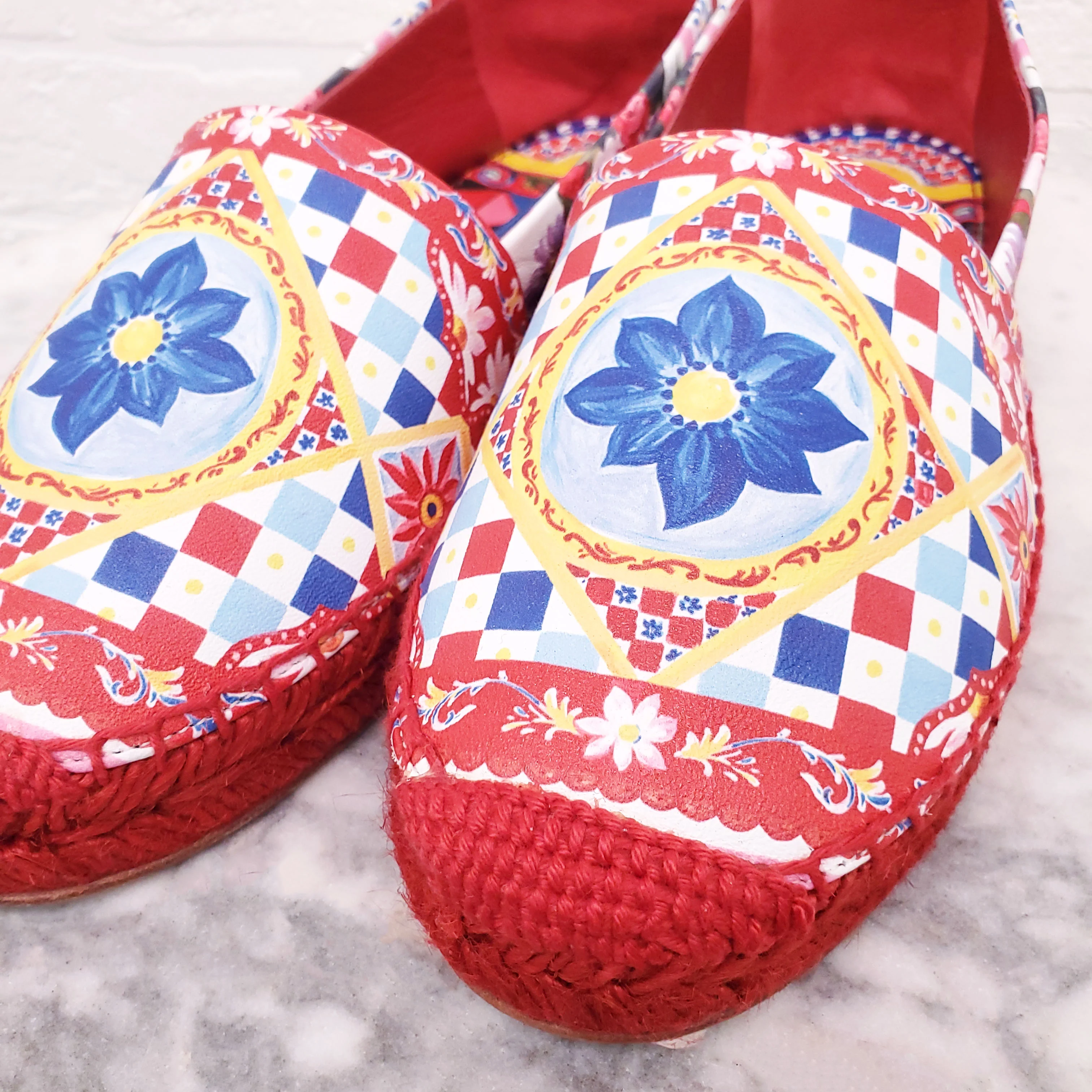 DOLCE & GABBANA PATTERNED ESPADRILLES - SIZE 35 - Image 5