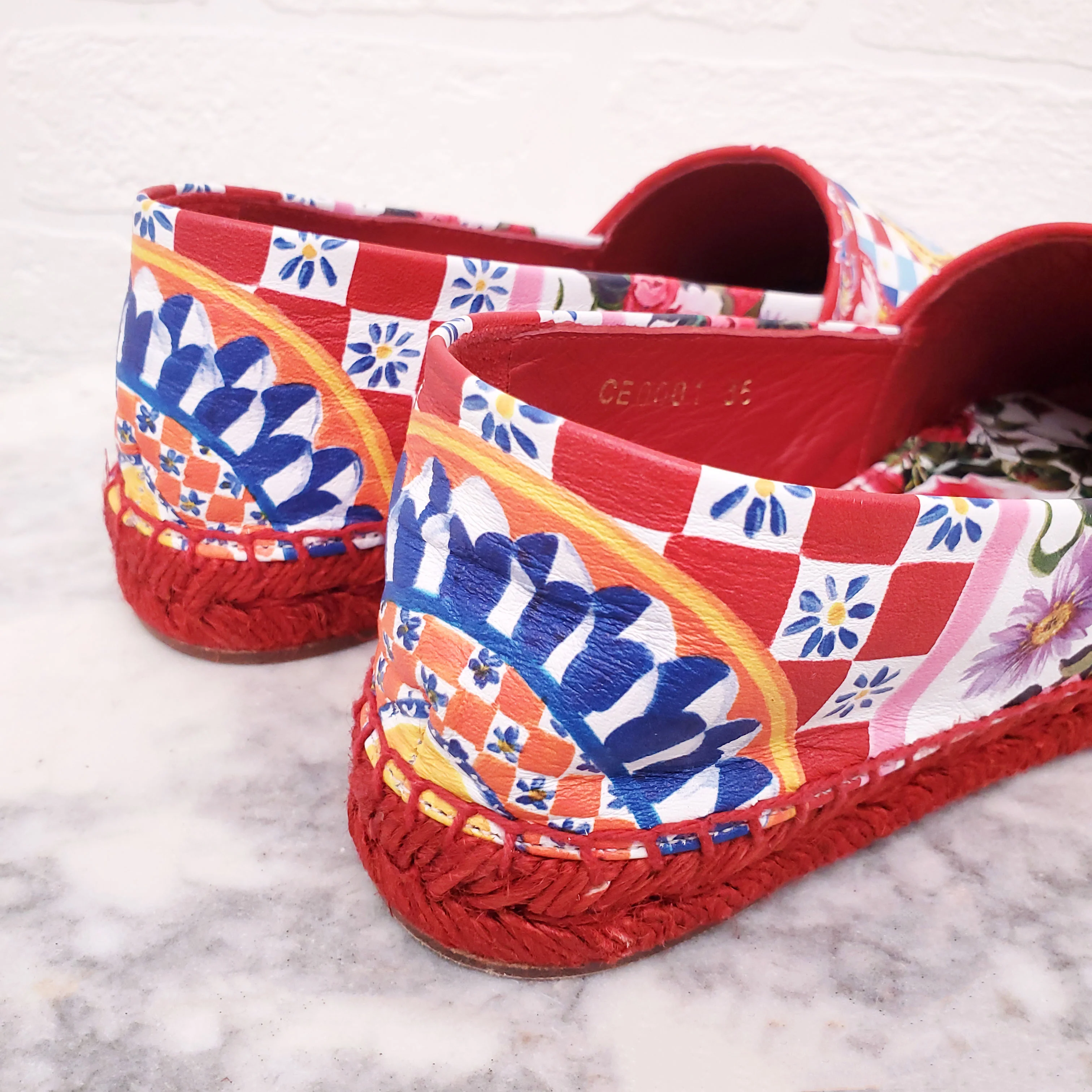 DOLCE & GABBANA PATTERNED ESPADRILLES - SIZE 35 - Image 7