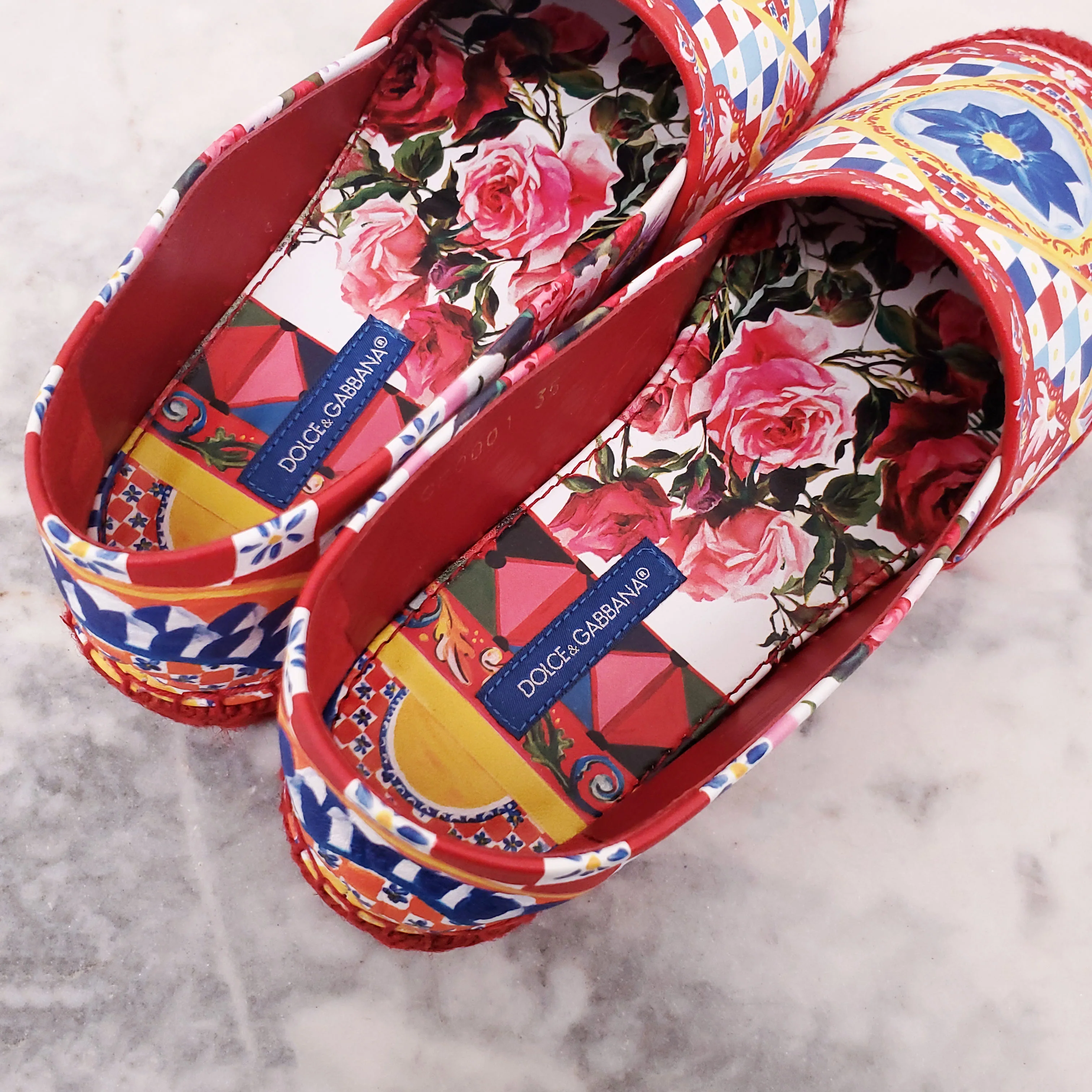 DOLCE & GABBANA PATTERNED ESPADRILLES - SIZE 35 - Image 8