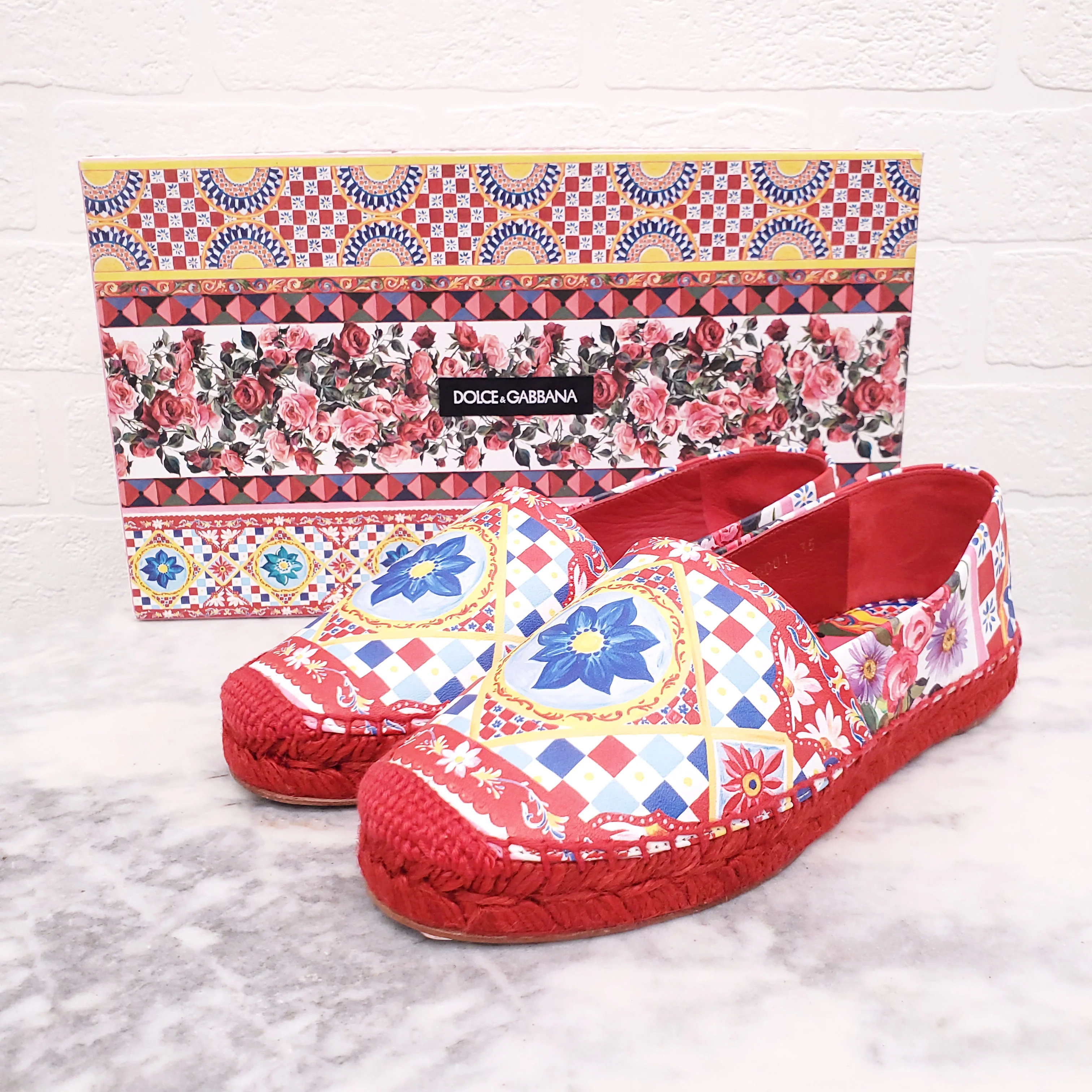 DOLCE & GABBANA PATTERNED ESPADRILLES - SIZE 35 - Image 9