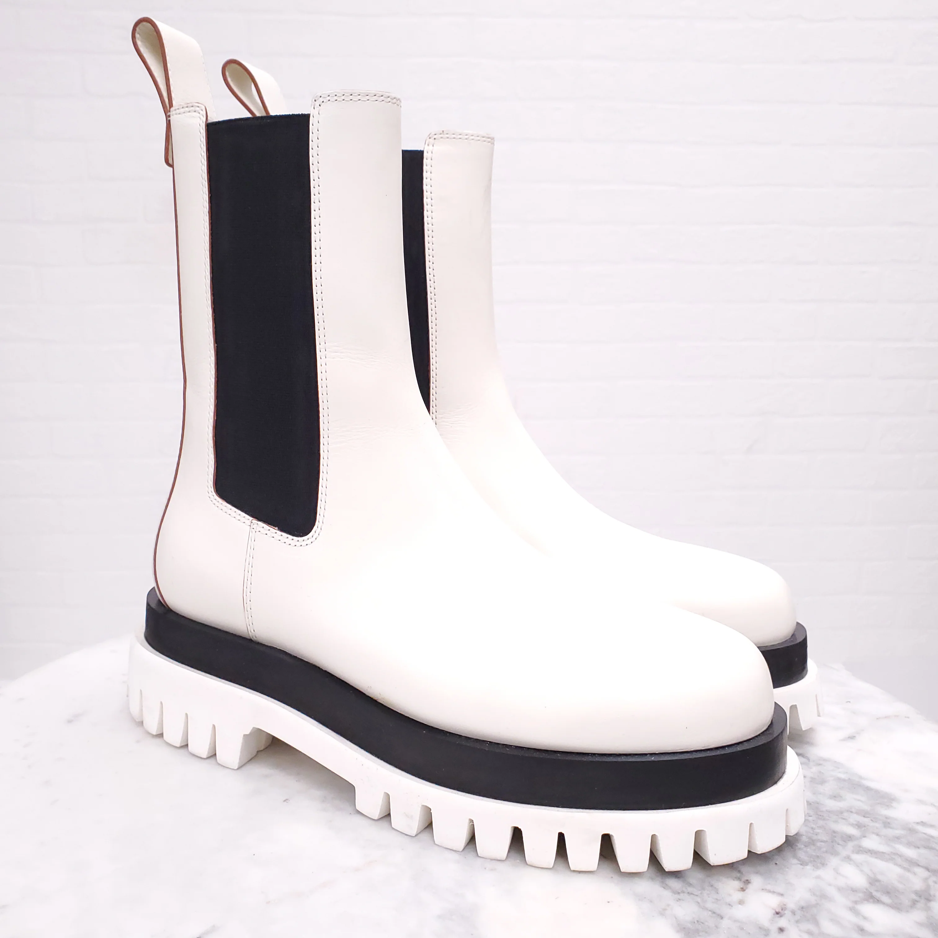 EMILIO PUCCI WHITE MOTO BOOTS - SIZE 39 - Image 3