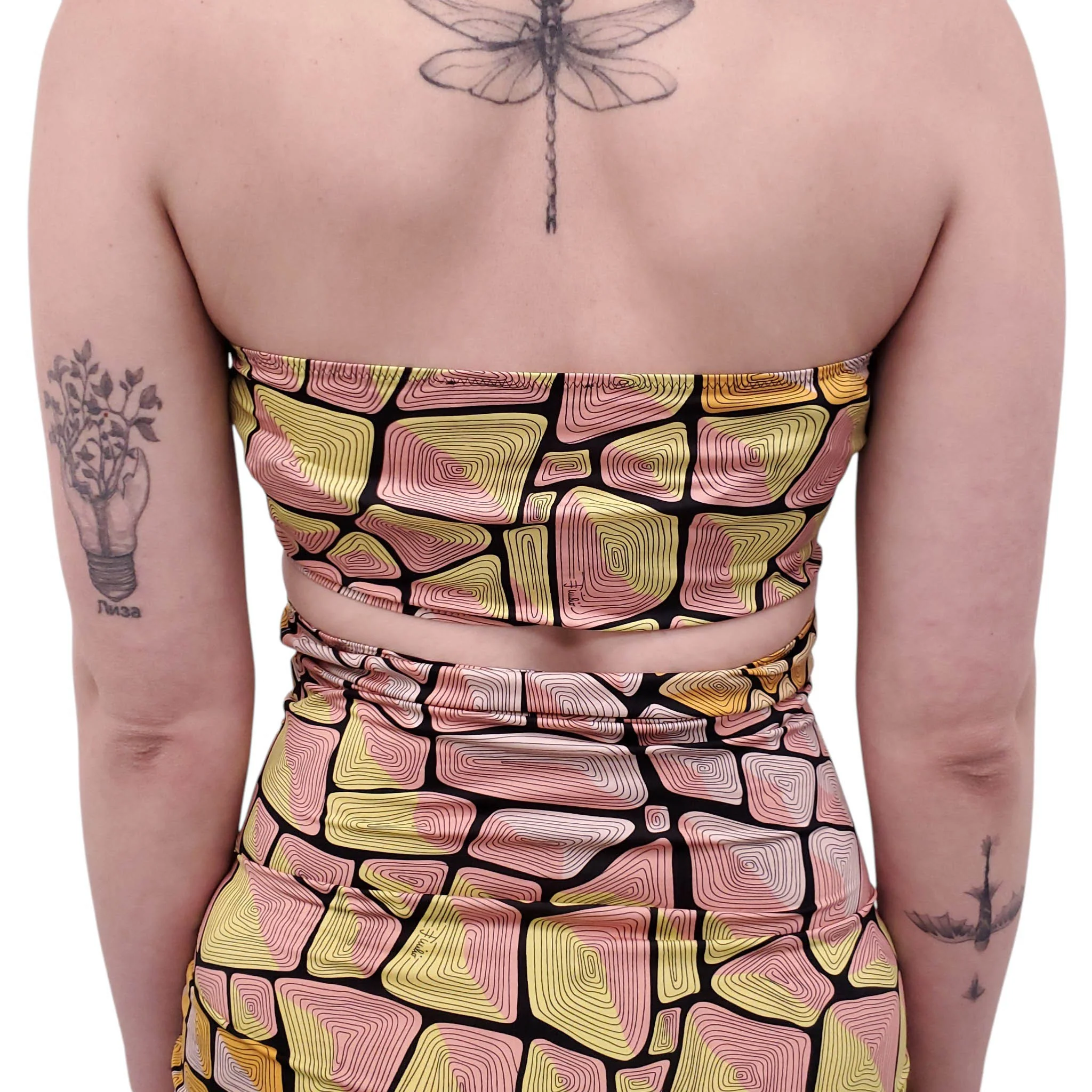 EMILIO PUCCI YELLOW AND PINK BODYCON TUBE 2-PIECE SET - SIZE 4 - Image 4