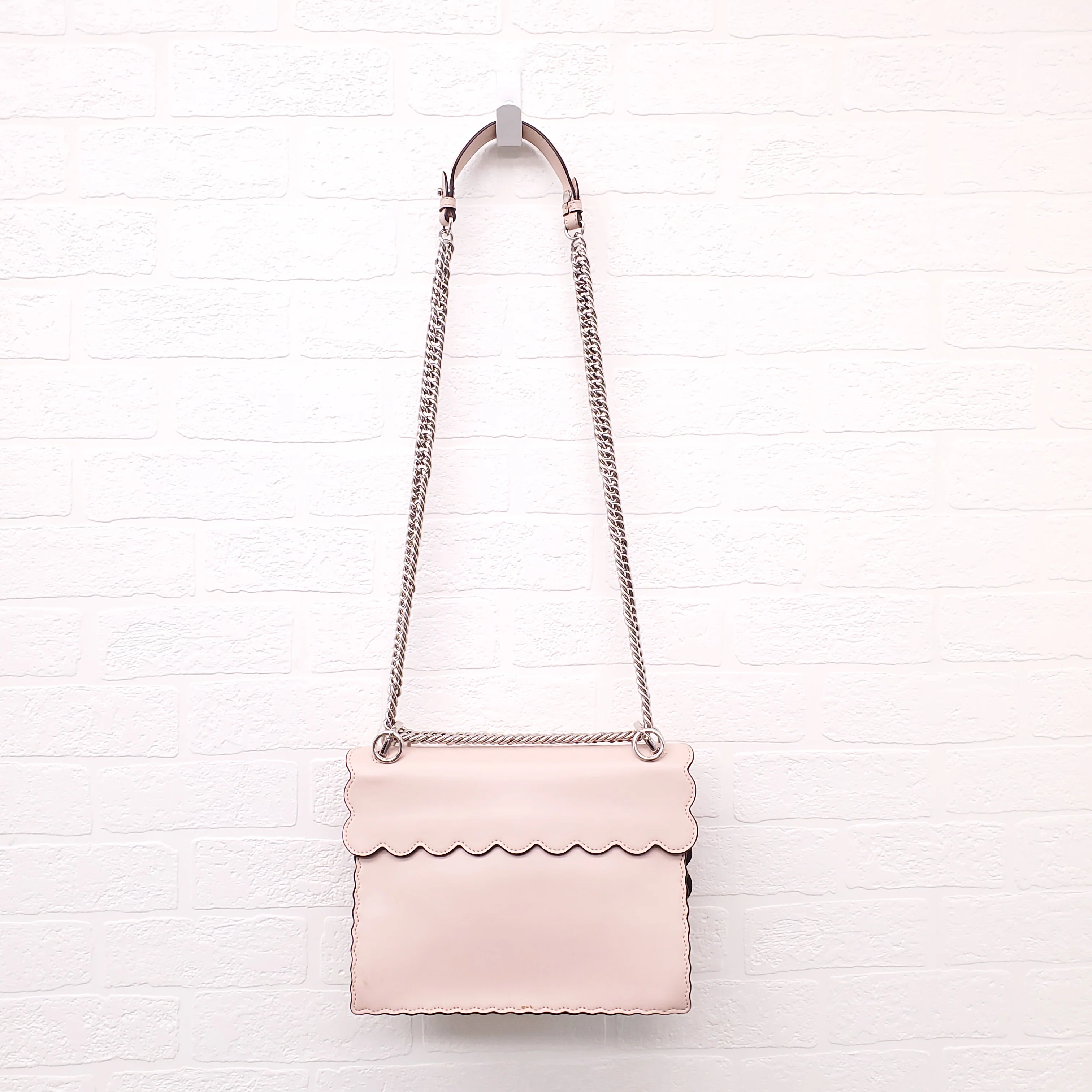 FENDI BABY PINK 'MINI KAN' SHOULDER BAG - Image 12