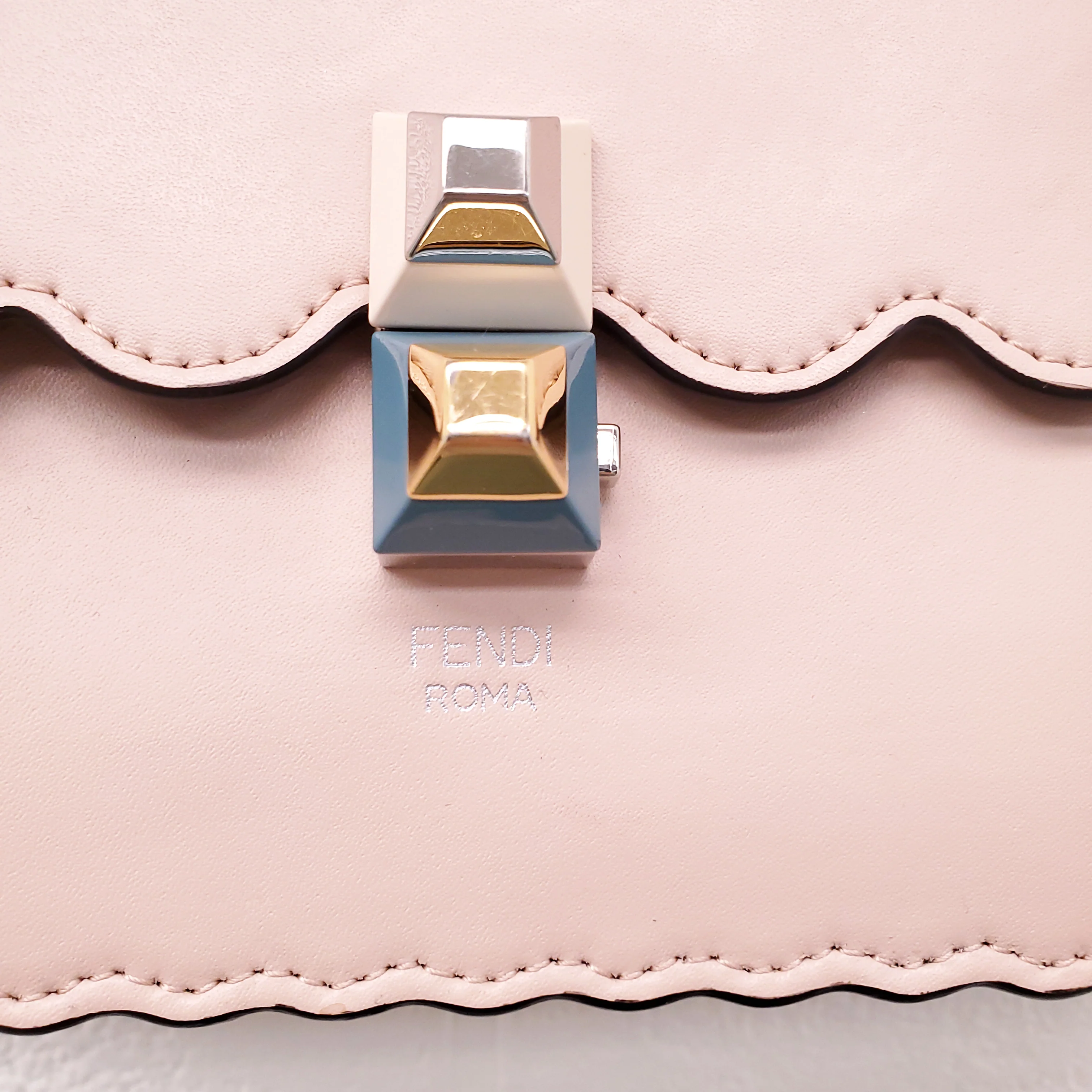 FENDI BABY PINK 'MINI KAN' SHOULDER BAG - Image 14
