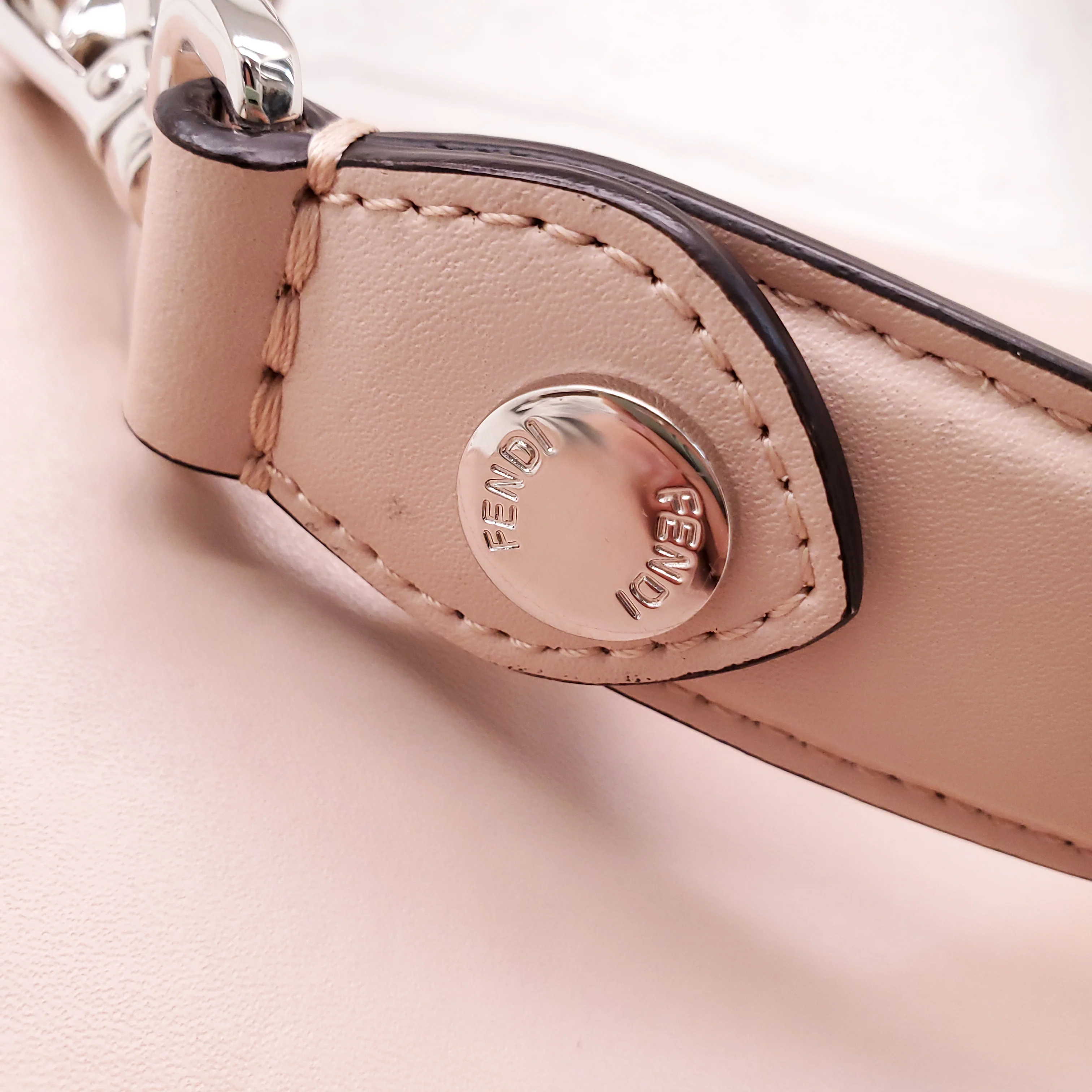 FENDI BABY PINK 'MINI KAN' SHOULDER BAG - Image 16