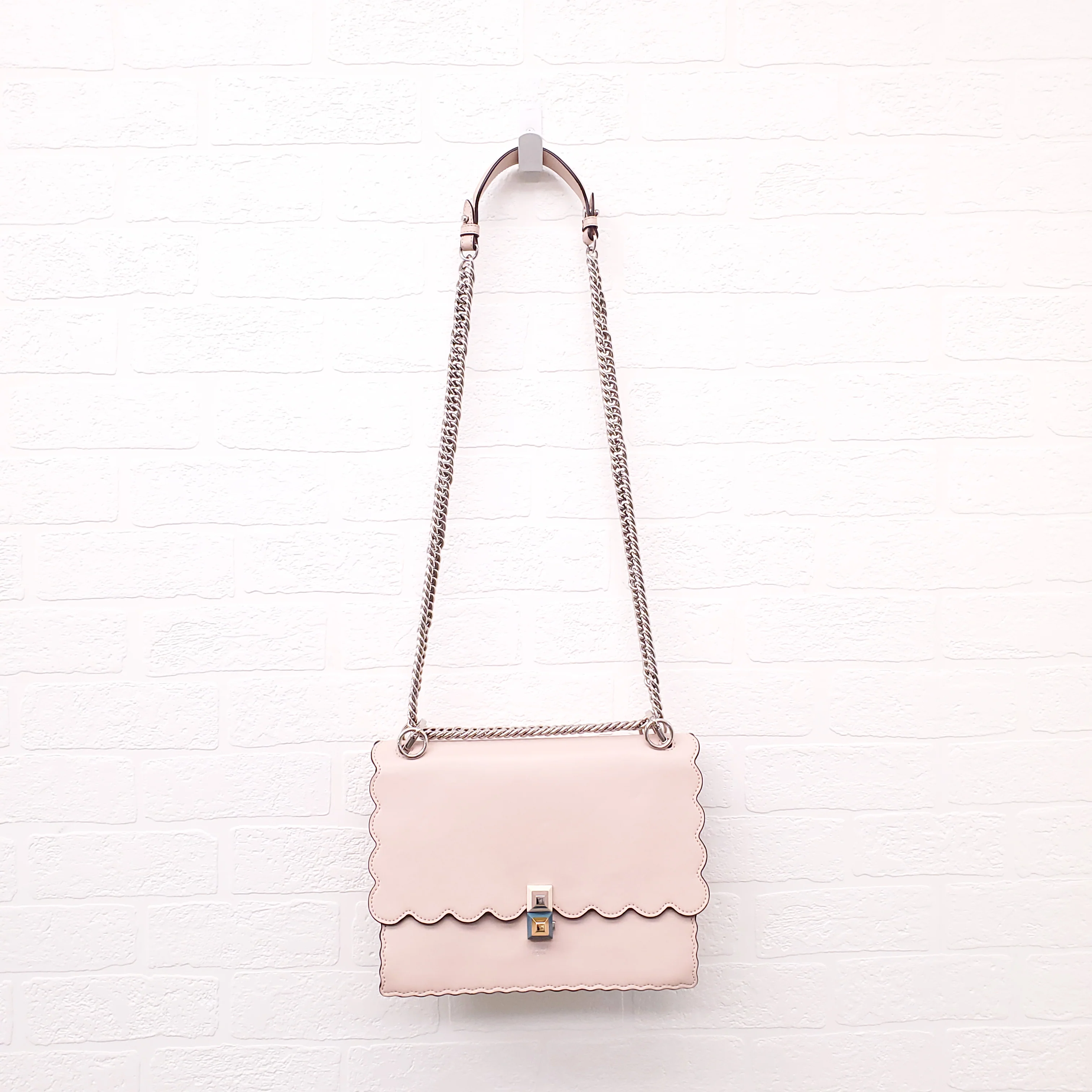 FENDI BABY PINK 'MINI KAN' SHOULDER BAG - Image 3
