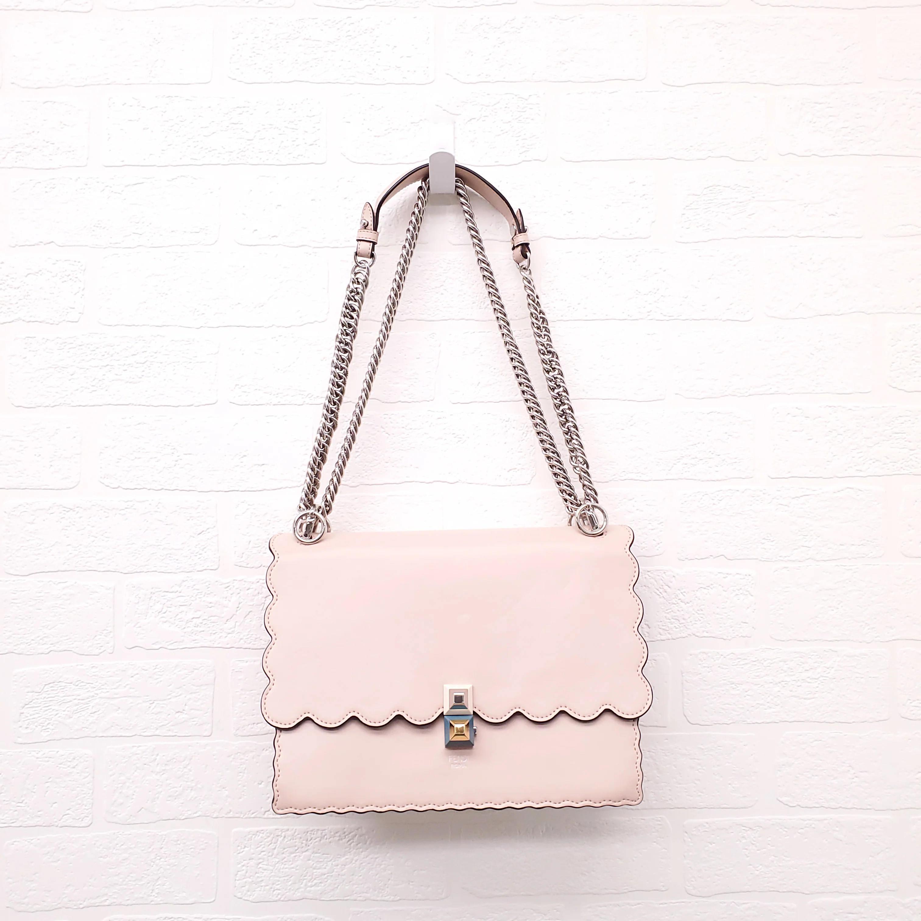 FENDI BABY PINK 'MINI KAN' SHOULDER BAG - Image 4