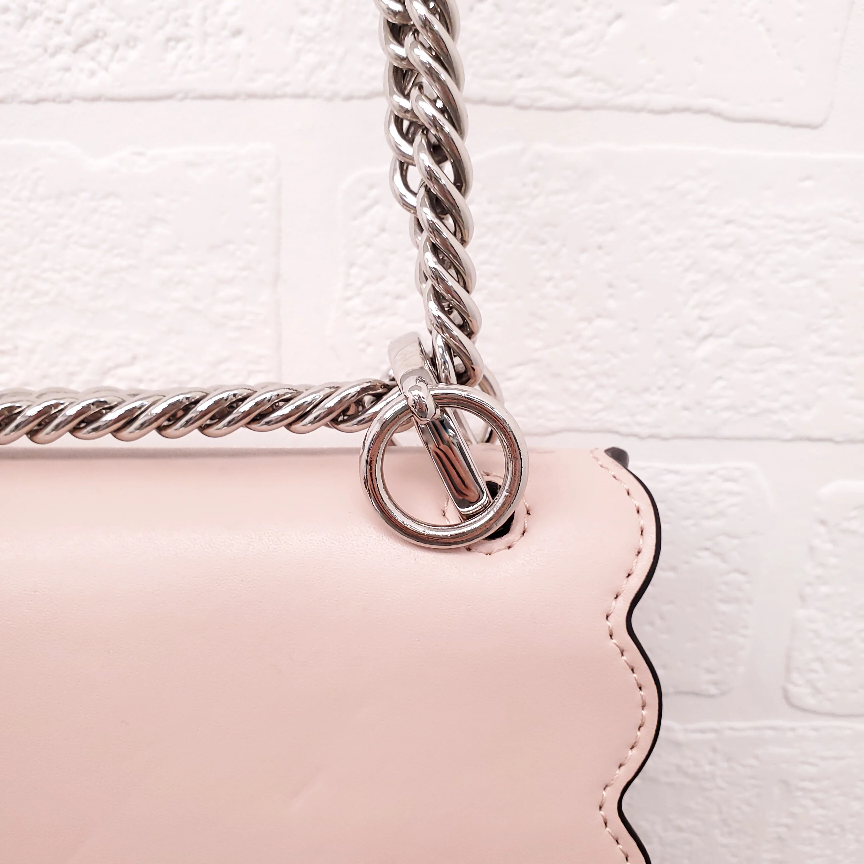 FENDI BABY PINK 'MINI KAN' SHOULDER BAG - Image 8