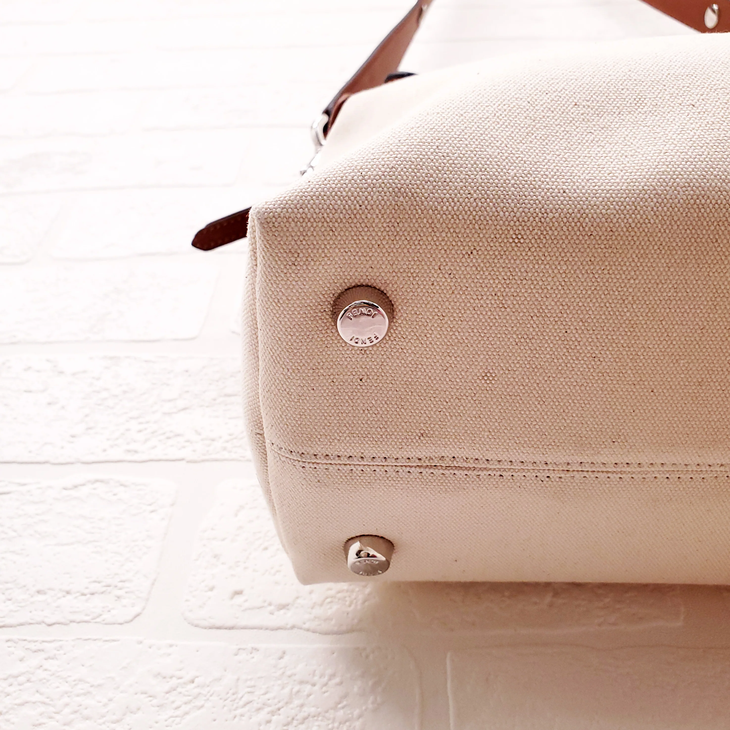 FENDI 'BY THE WAY' CANVAS ADJUSTABLE SHOULDER BAG - Image 16