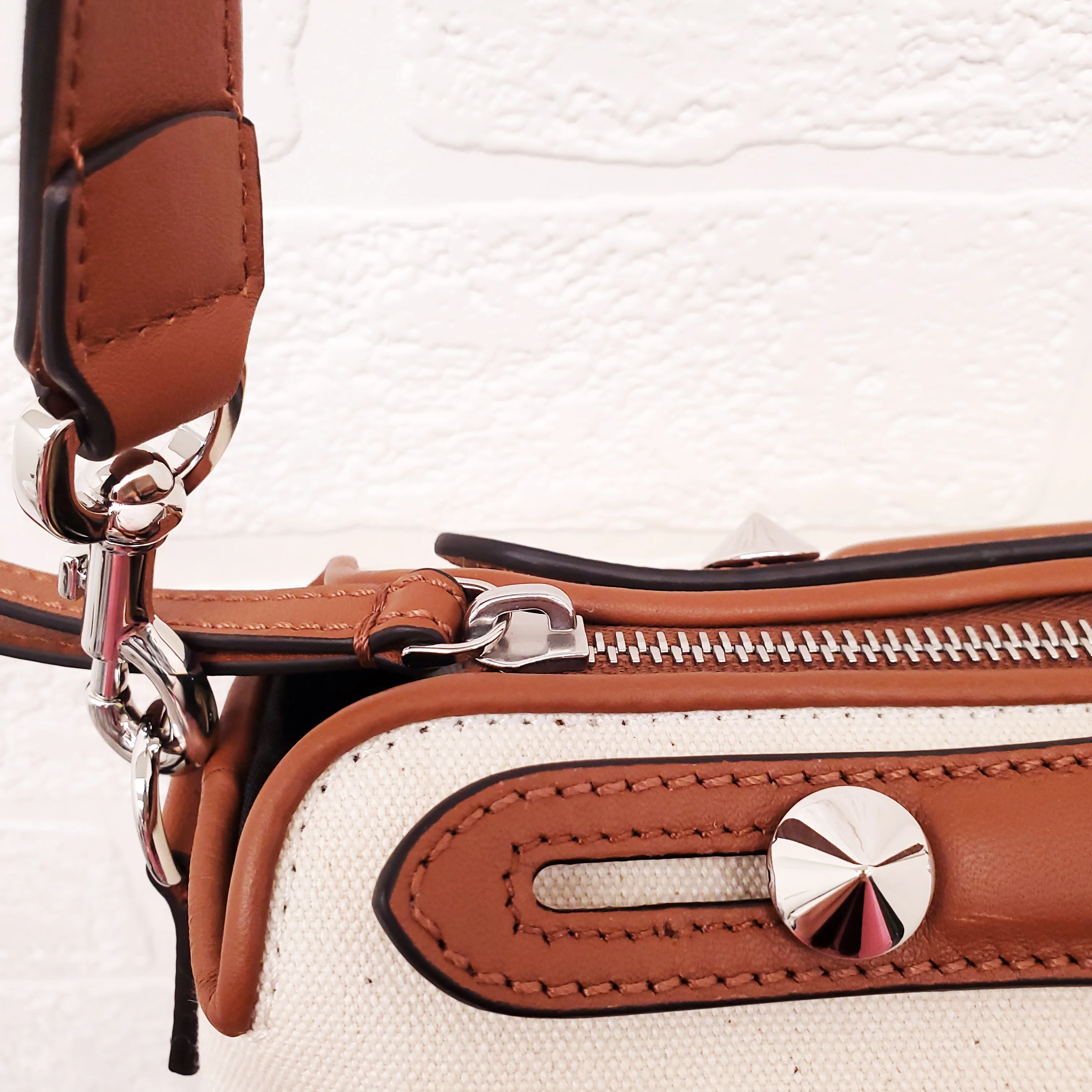 FENDI 'BY THE WAY' CANVAS ADJUSTABLE SHOULDER BAG - Image 6