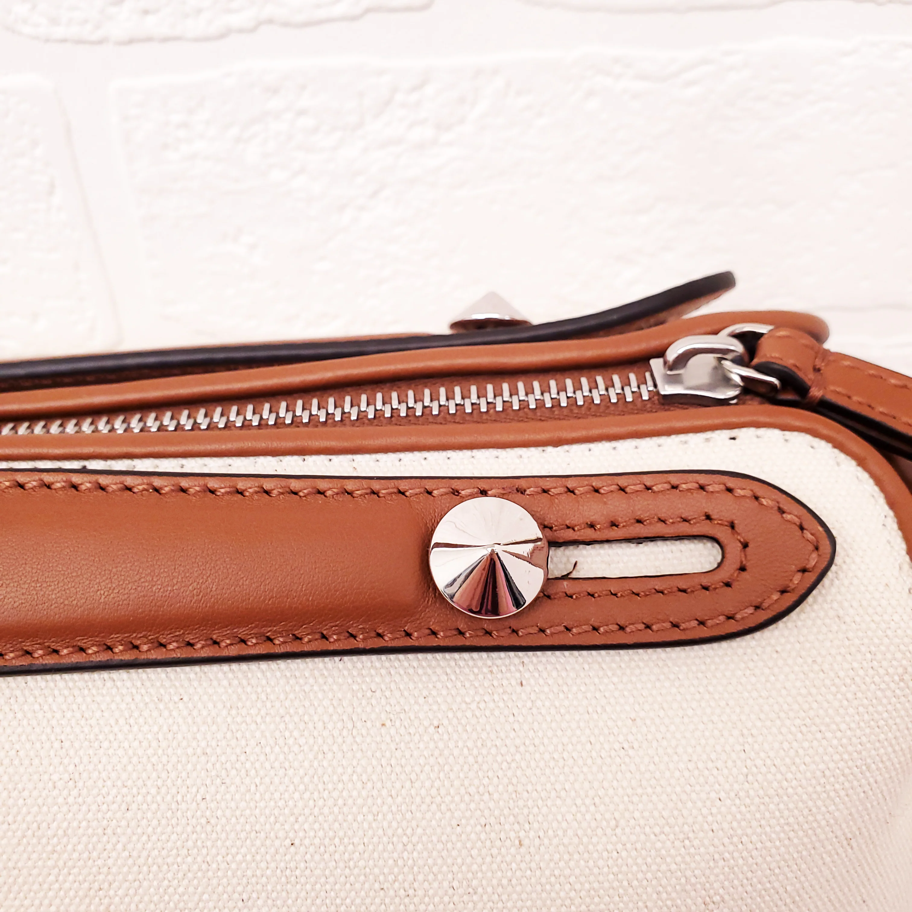 FENDI 'BY THE WAY' CANVAS ADJUSTABLE SHOULDER BAG - Image 7