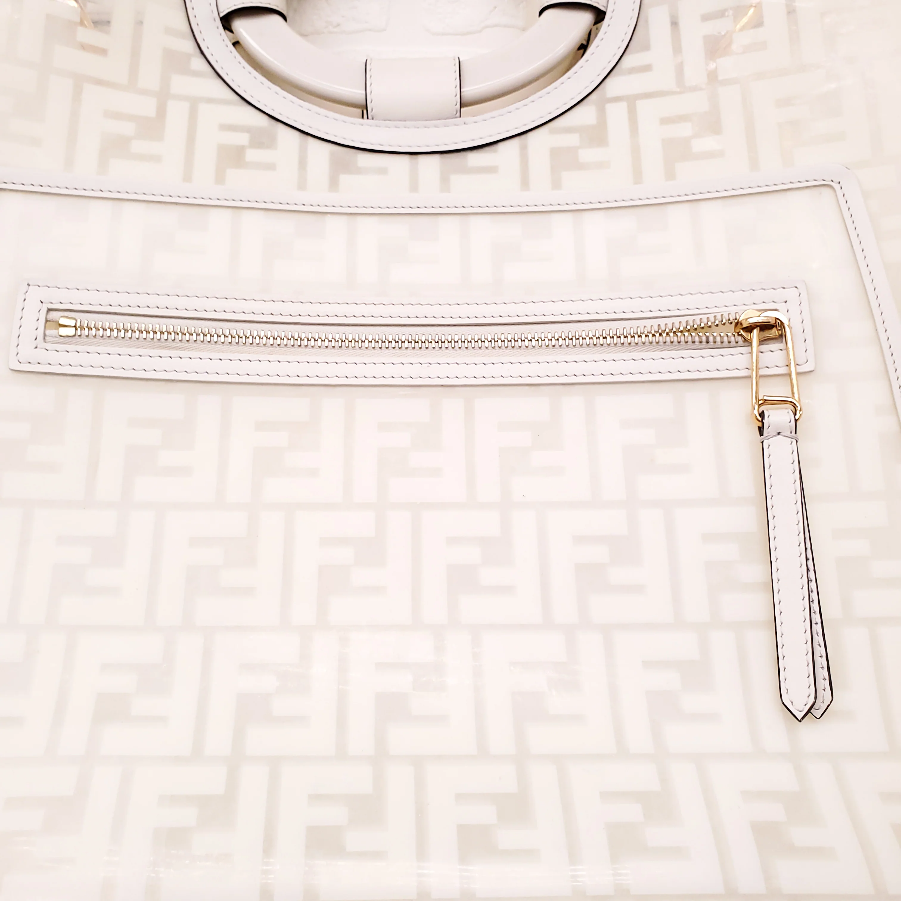 FENDI CREAM LARGE SHOPPER TOTE - Image 13