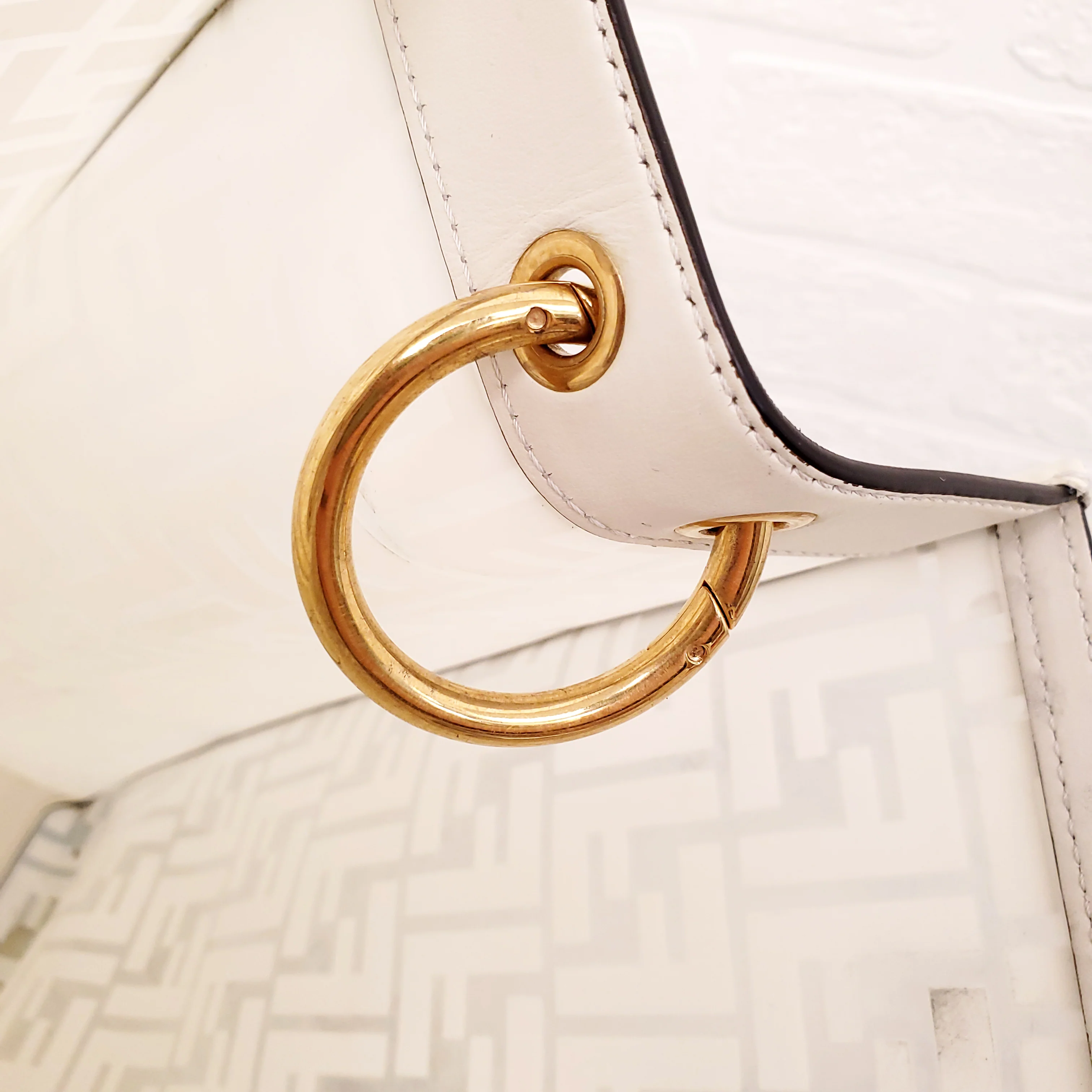 FENDI CREAM LARGE SHOPPER TOTE - Image 16