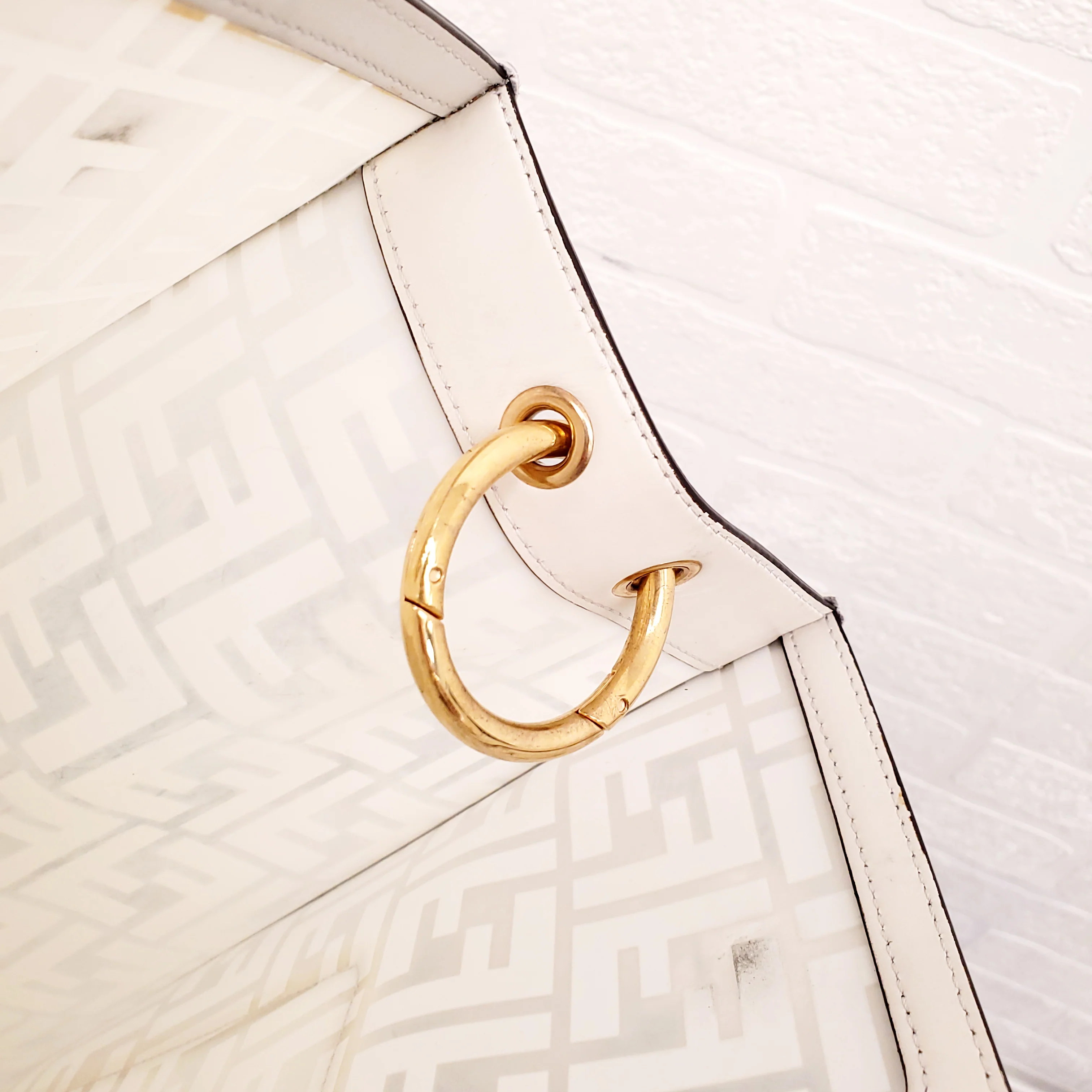 FENDI CREAM LARGE SHOPPER TOTE - Image 17