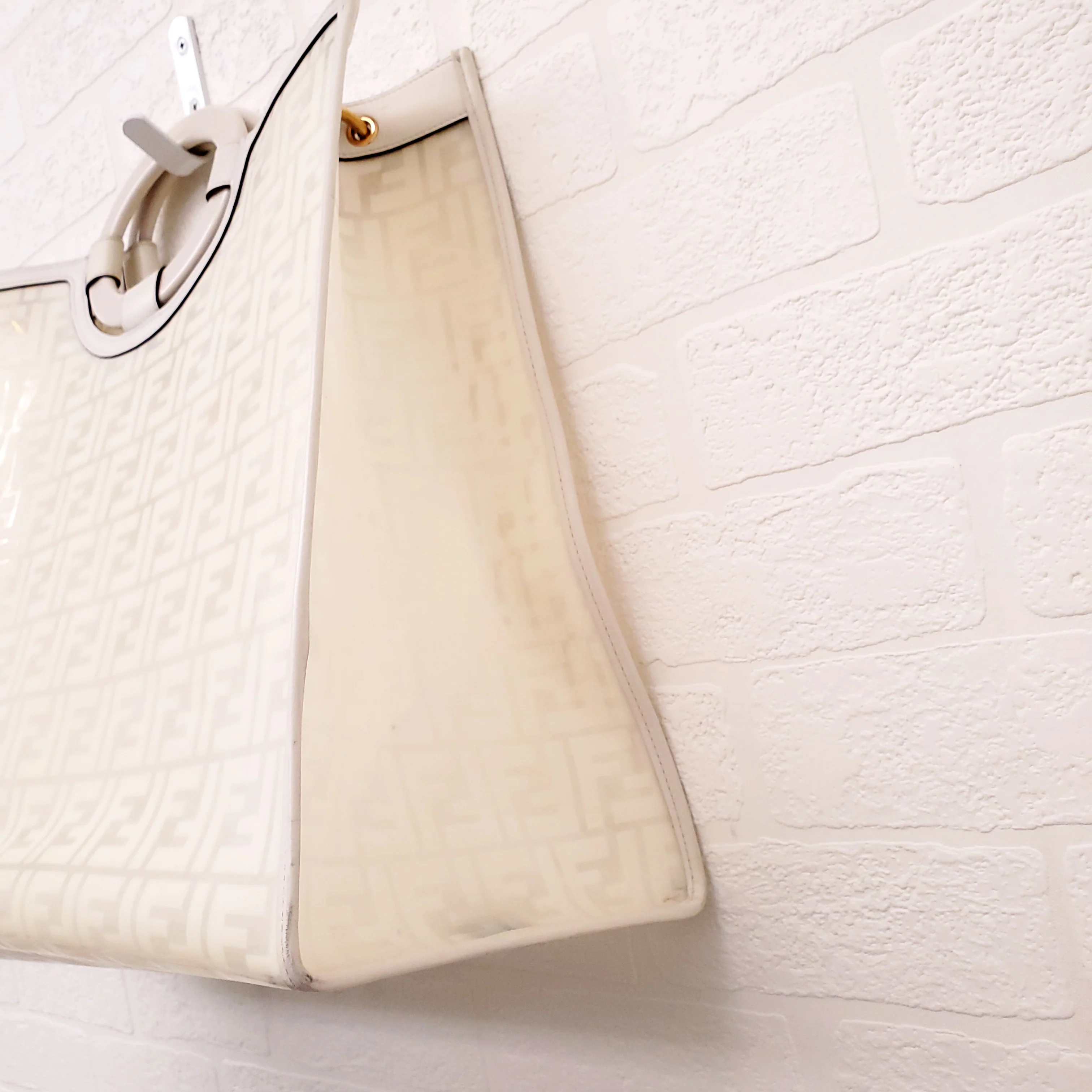 FENDI CREAM LARGE SHOPPER TOTE - Image 6