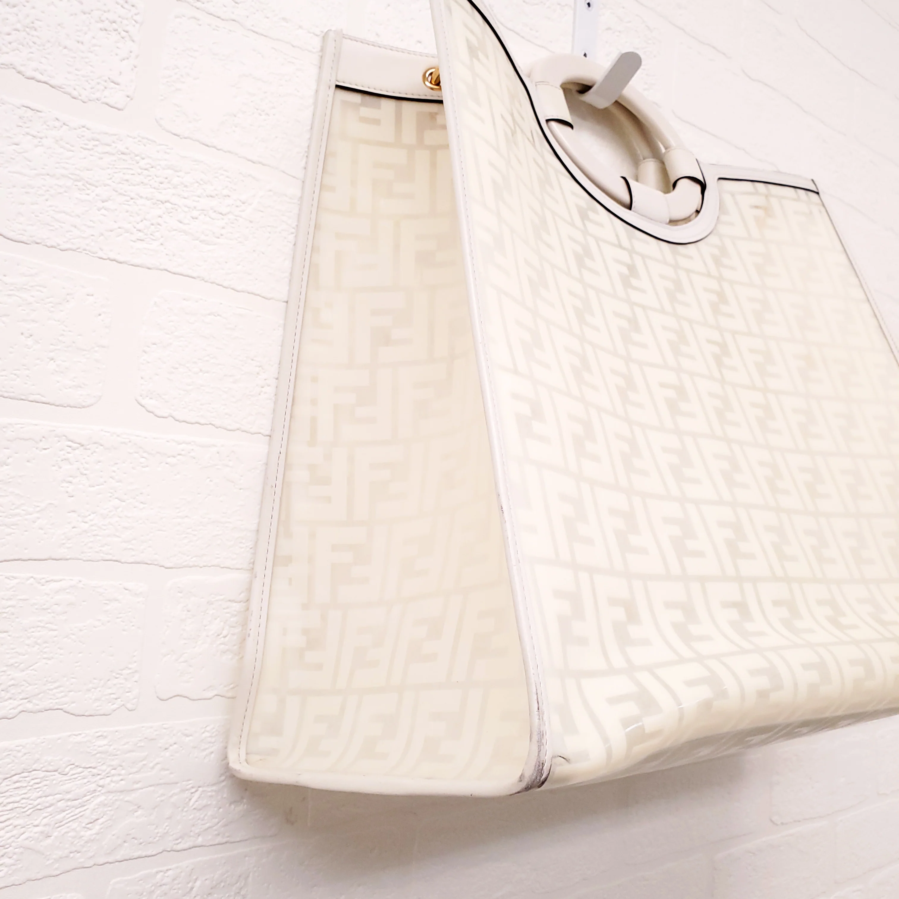 FENDI CREAM LARGE SHOPPER TOTE - Image 7