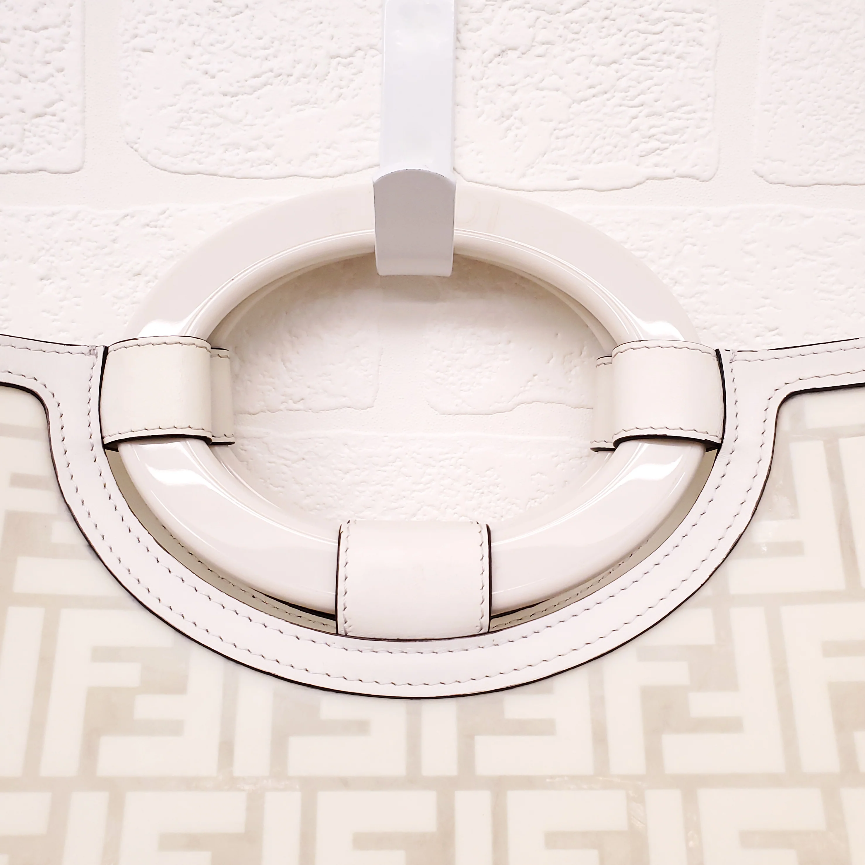 FENDI CREAM LARGE SHOPPER TOTE - Image 8