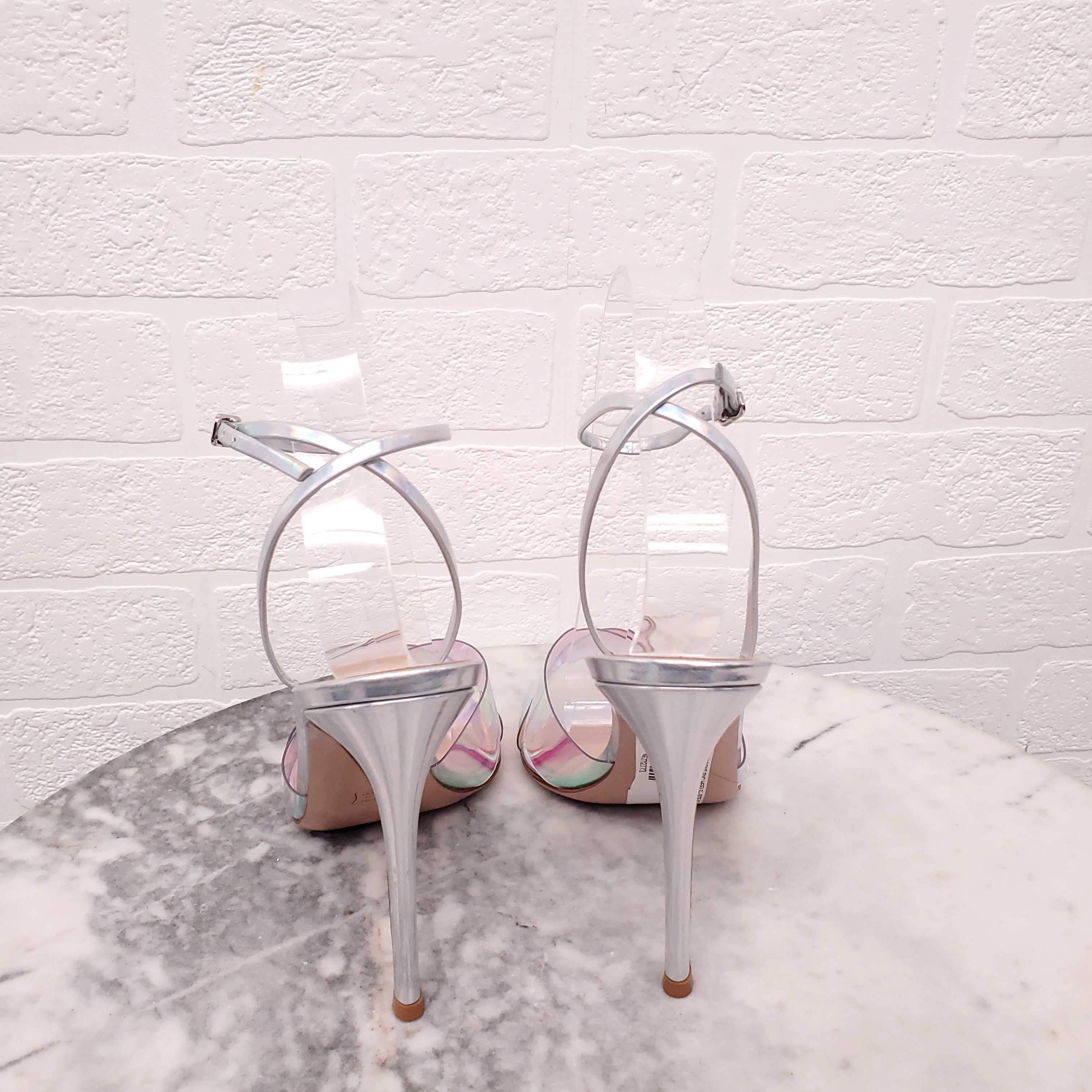 GIANVITO ROSSI IRRIDESCENT PVC HEELS - SIZE 40 - Image 3