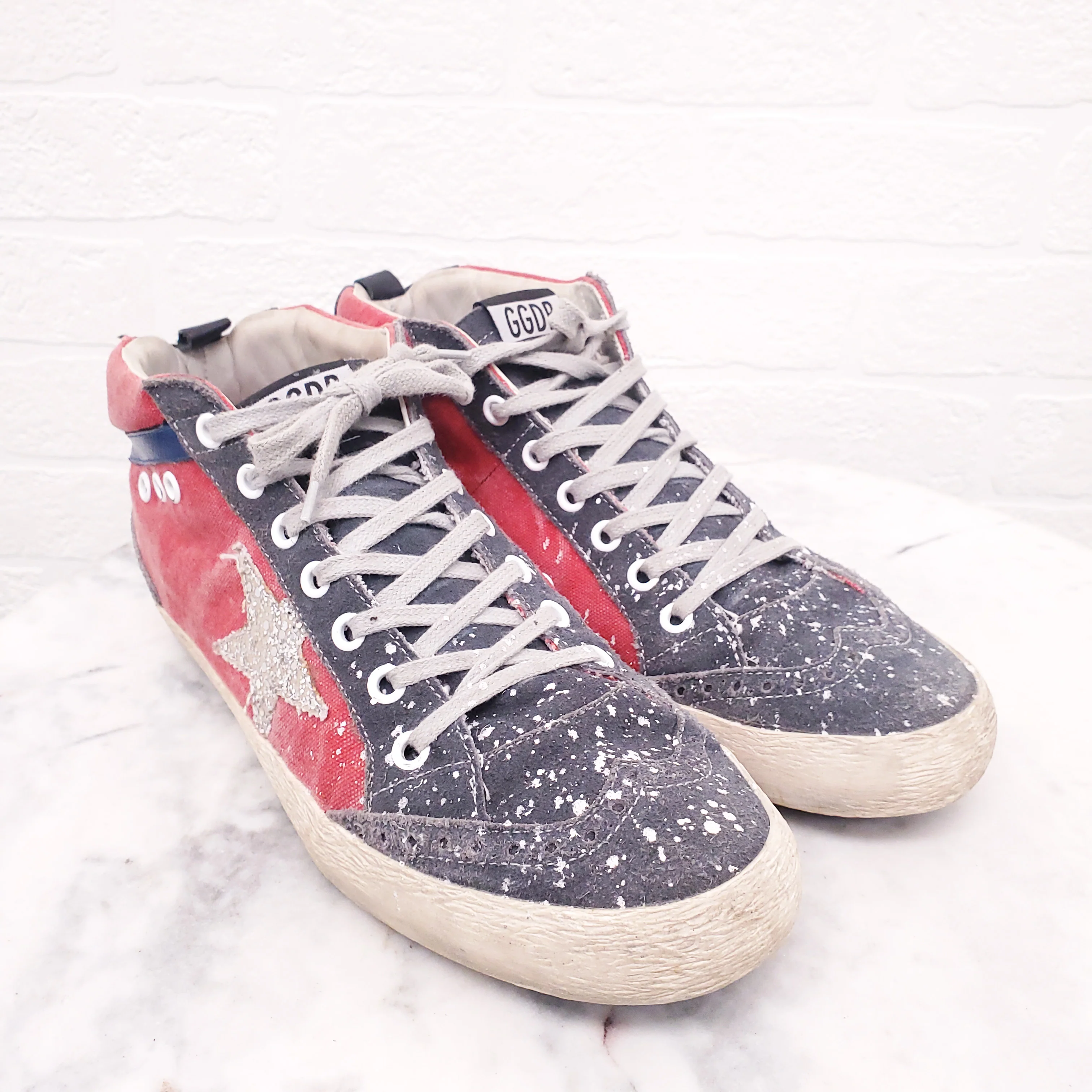 GOLDEN GOOSE MIDSTAR SPLATTER SNEAKERS - SIZE 40 - Image 5