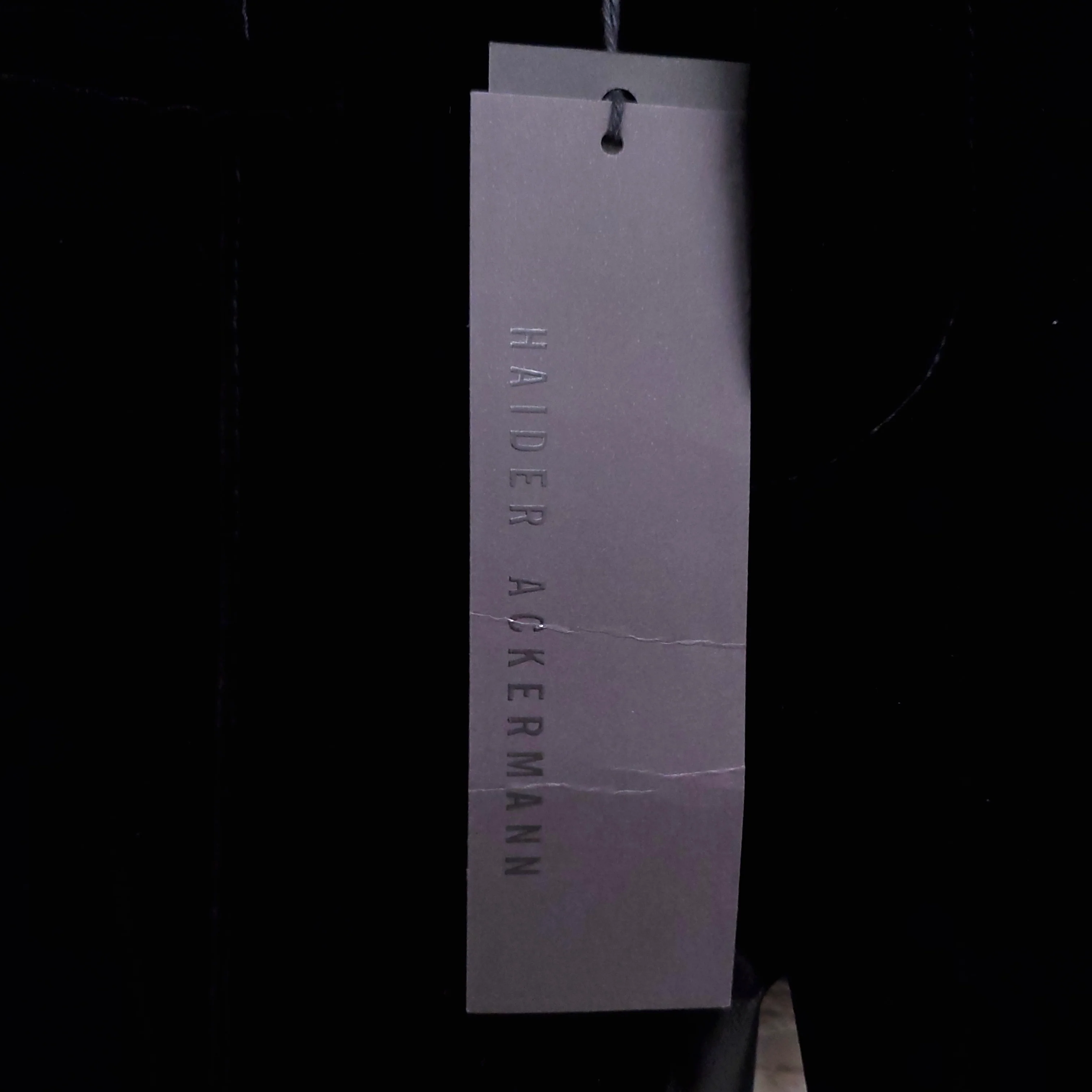 HAIDER ACKERMANN BLACK VELVET AND LEATHER TUXEDO PANT ($2250) - SIZE 36 - Image 5