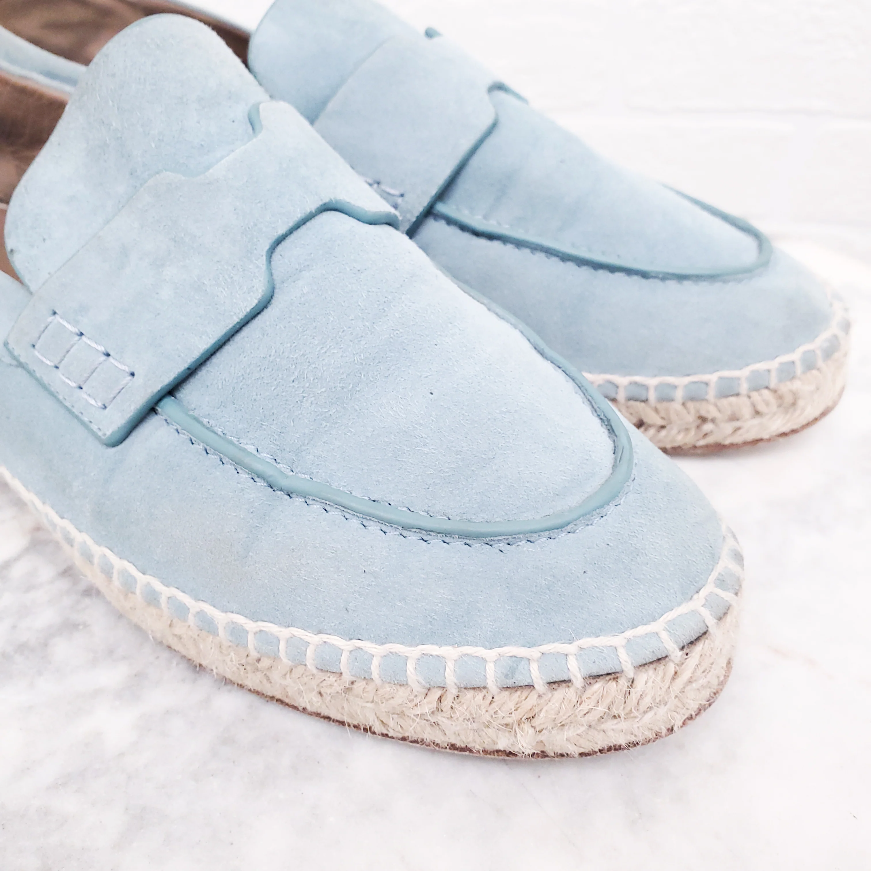 HERMÈS BLUE SUEDE H LOAFERS - SIZE 37 - Image 5