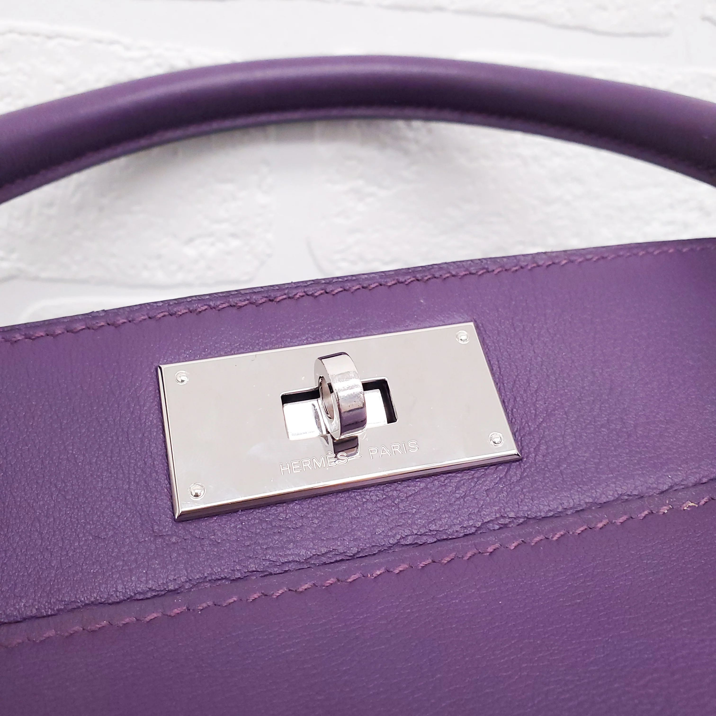 HERMÈS PURPLE TOOLBOX BAG - Image 3