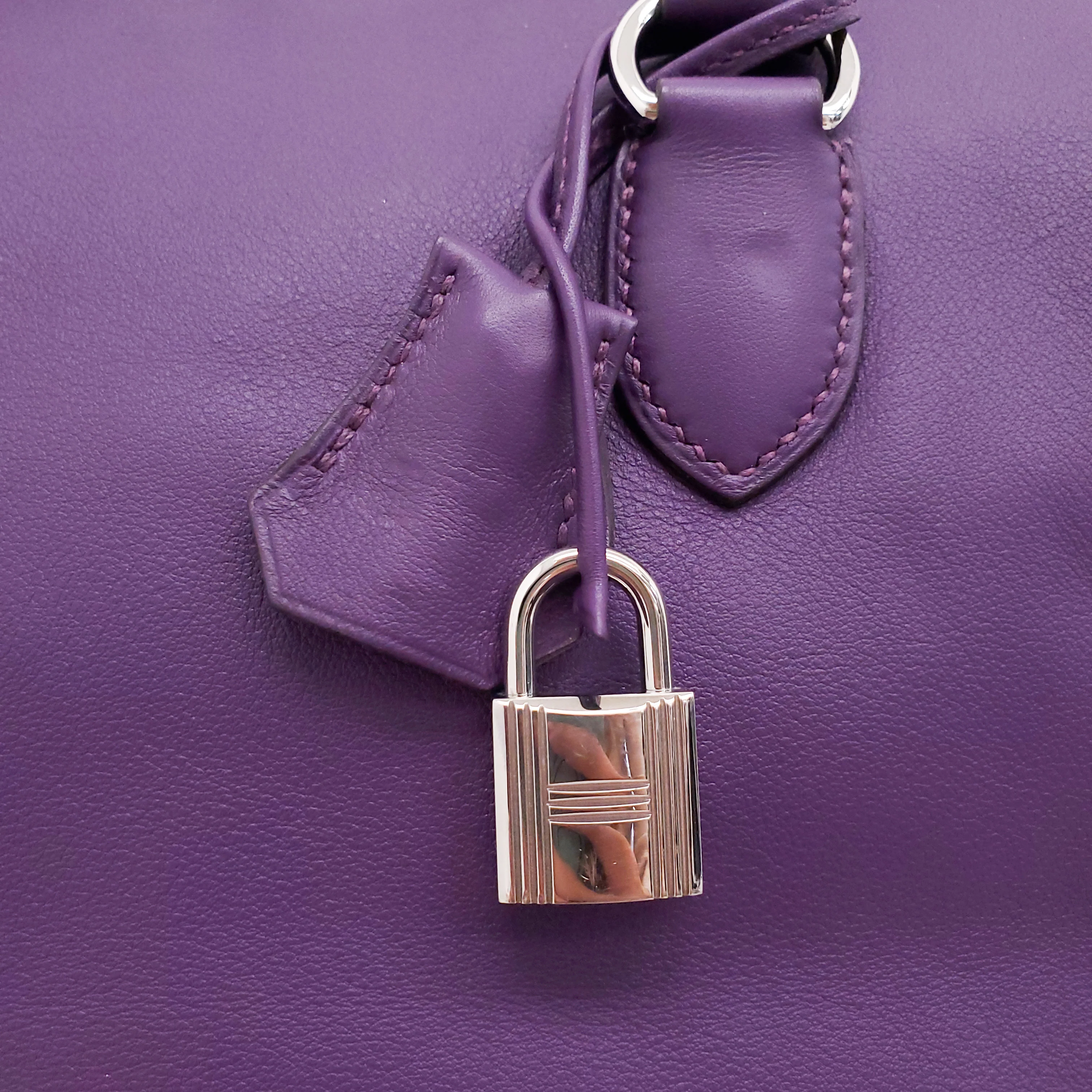 HERMÈS PURPLE TOOLBOX BAG - Image 8