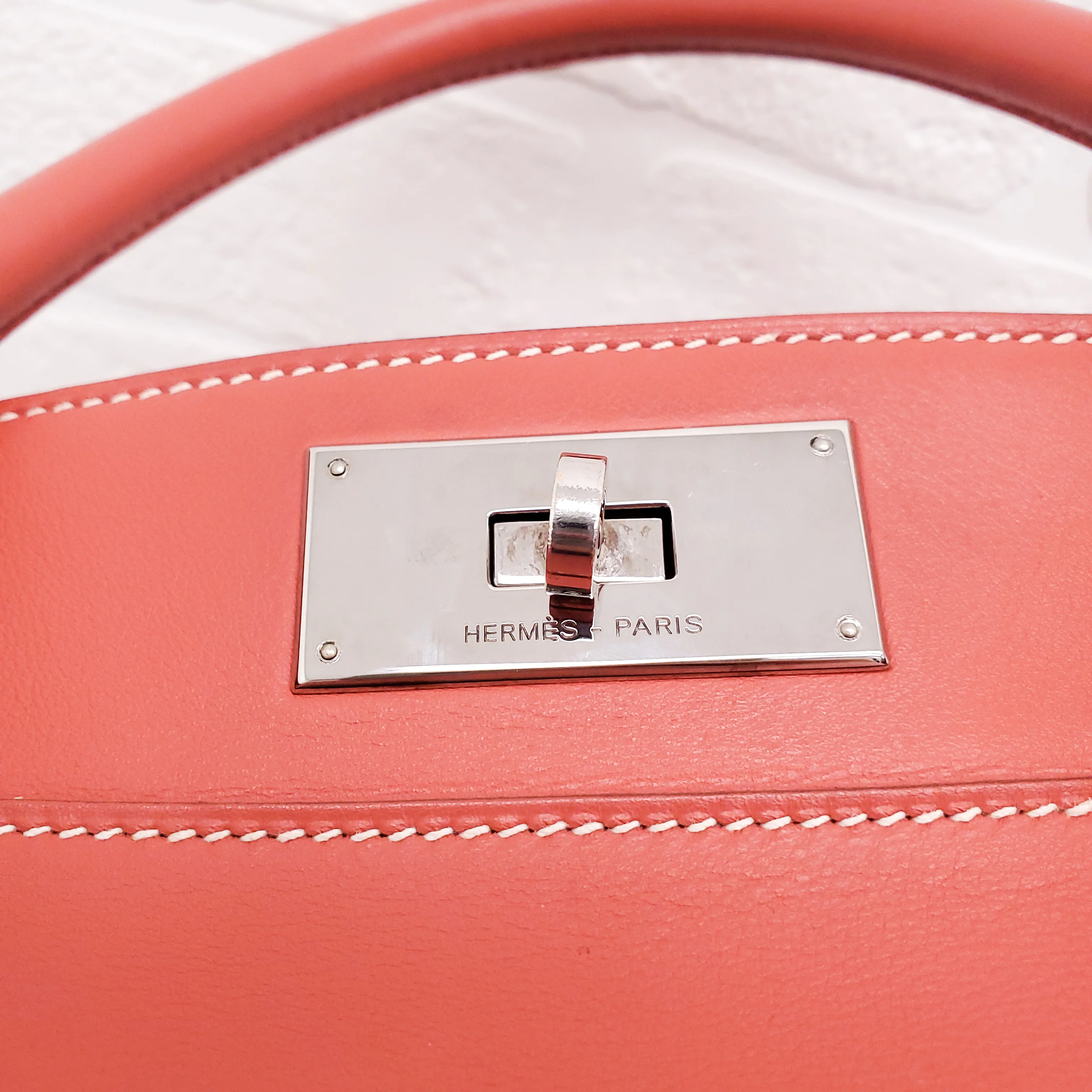 HERMÈS CORAL TOOLBOX BAG - Image 11
