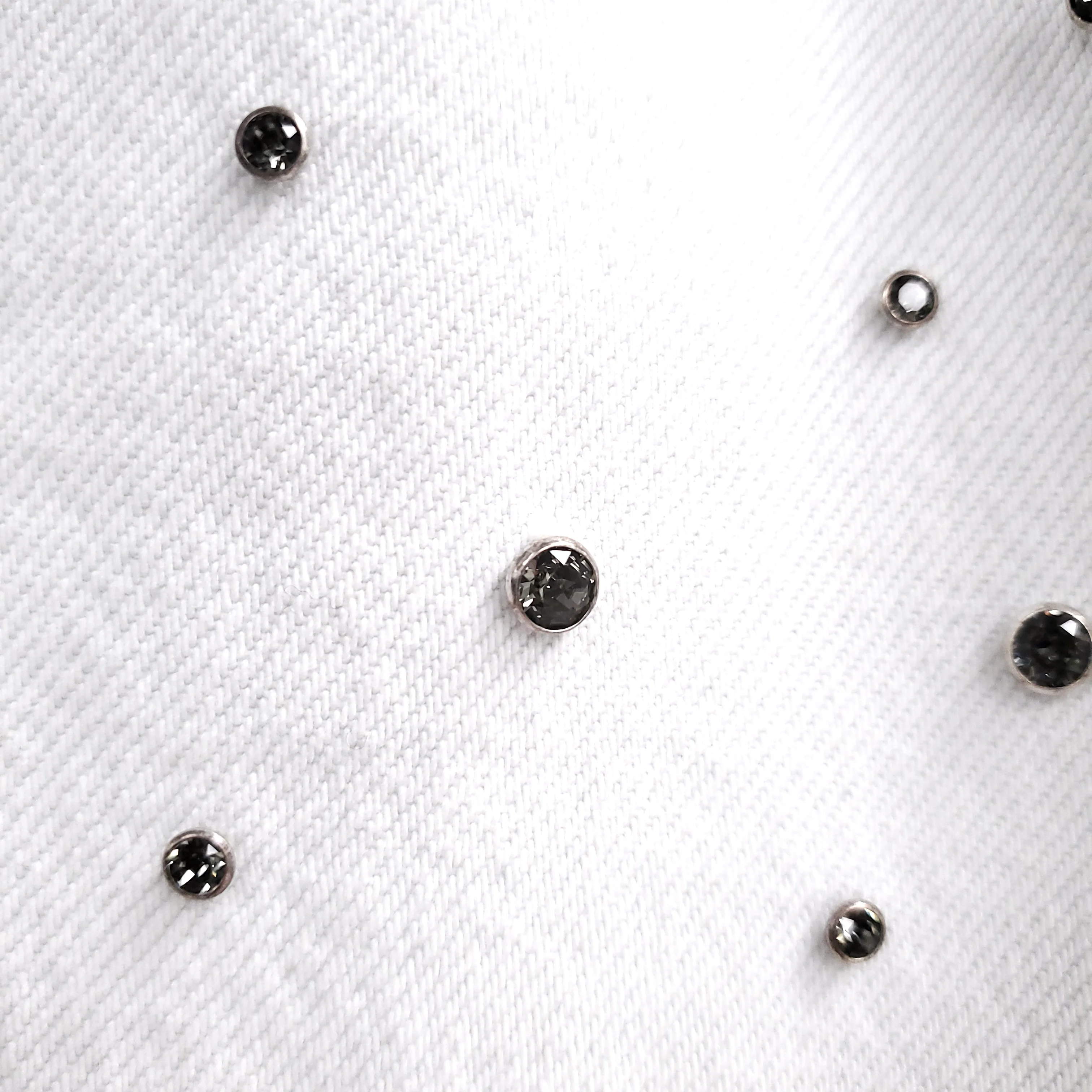 ISABEL MARANT WHITE JEANS WITH CRYSTALS ($1,100) - SIZE 36 - Image 3