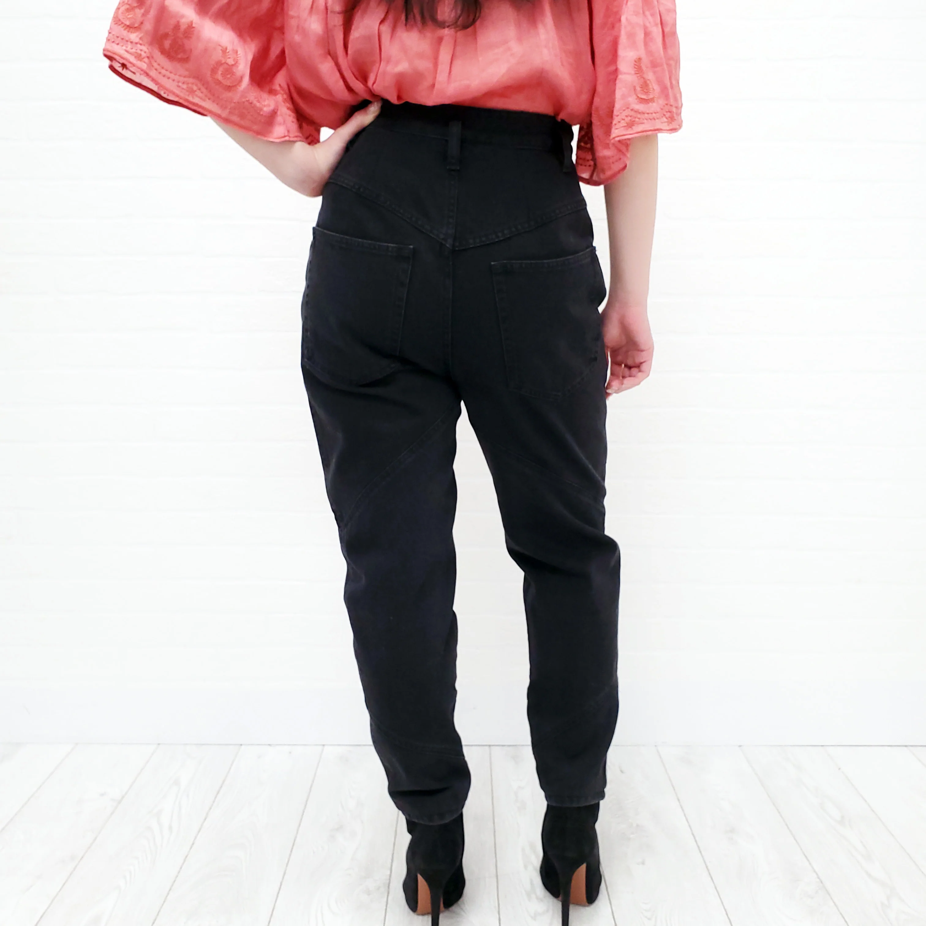 ISABEL MARANT DARK GREY CARGO DENIM - SIZE 36 - Image 6