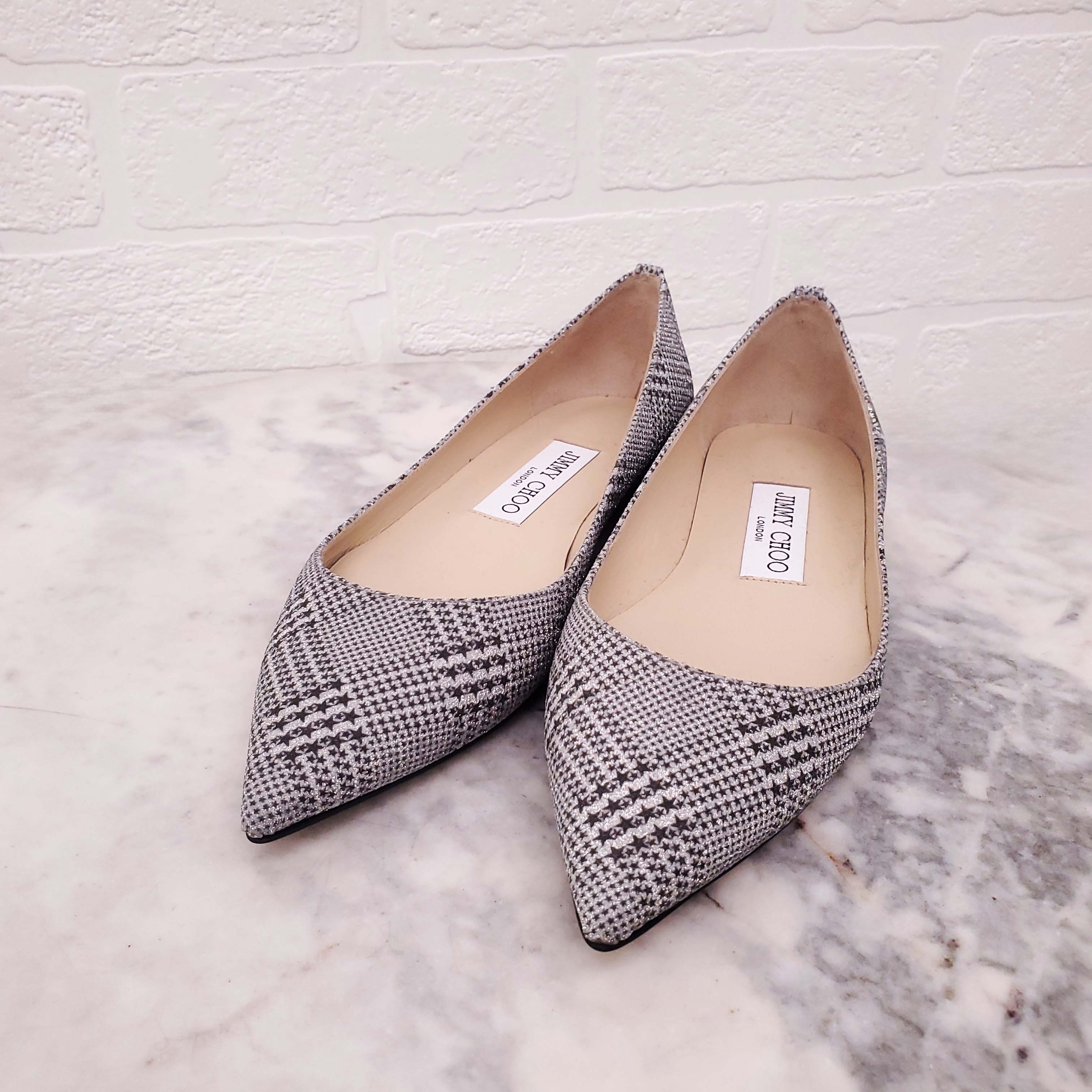 JIMMY CHOO PRINCE OF STARS GLITTER PUMP - SIZE 34.5 - Image 3