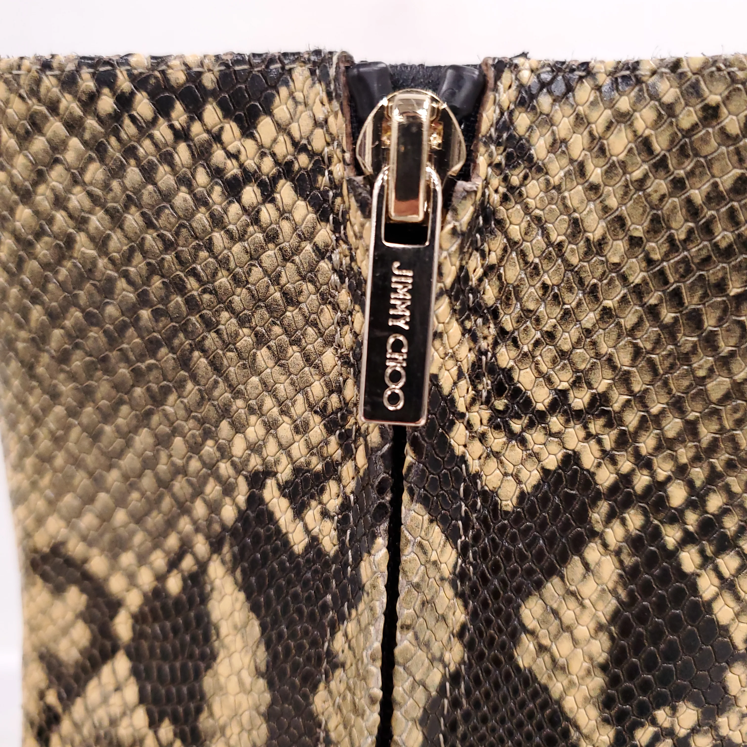 JIMMY CHOO YELLOW CROC BOOTIES WITH JC LOGO ($1500) - SIZE 40.5 - Image 5