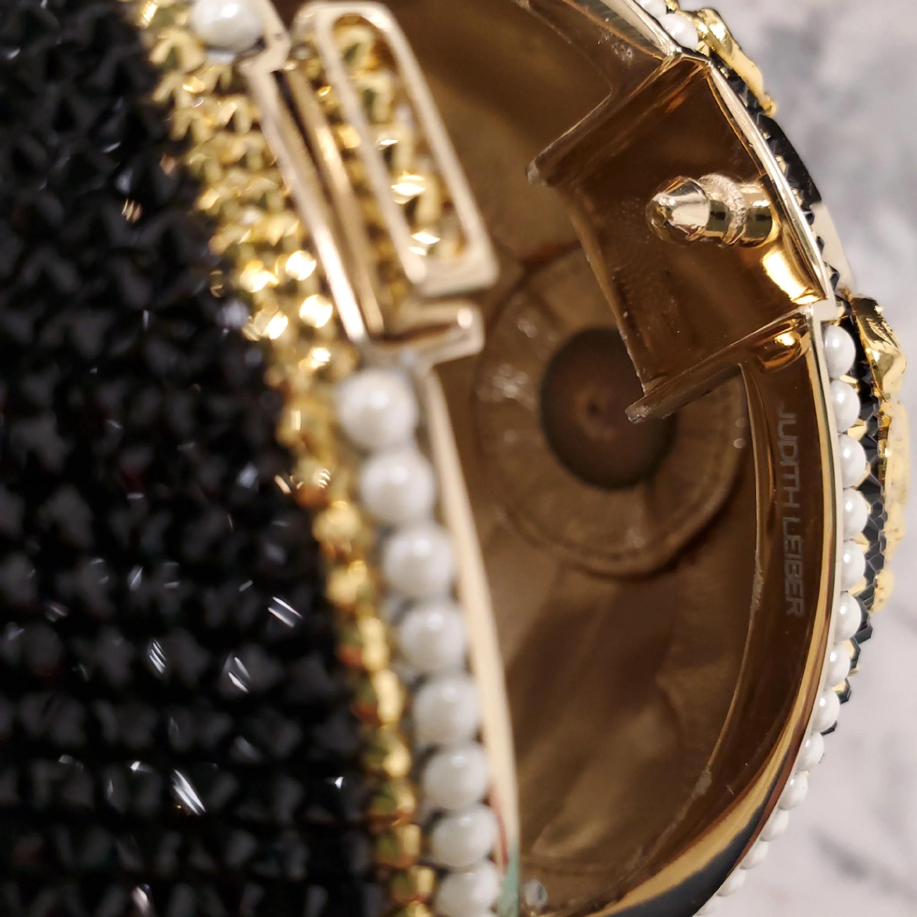 JUDITH LEIBER BAL NOIR CRYSTAL PERFUME MINAUDIERE - Image 10