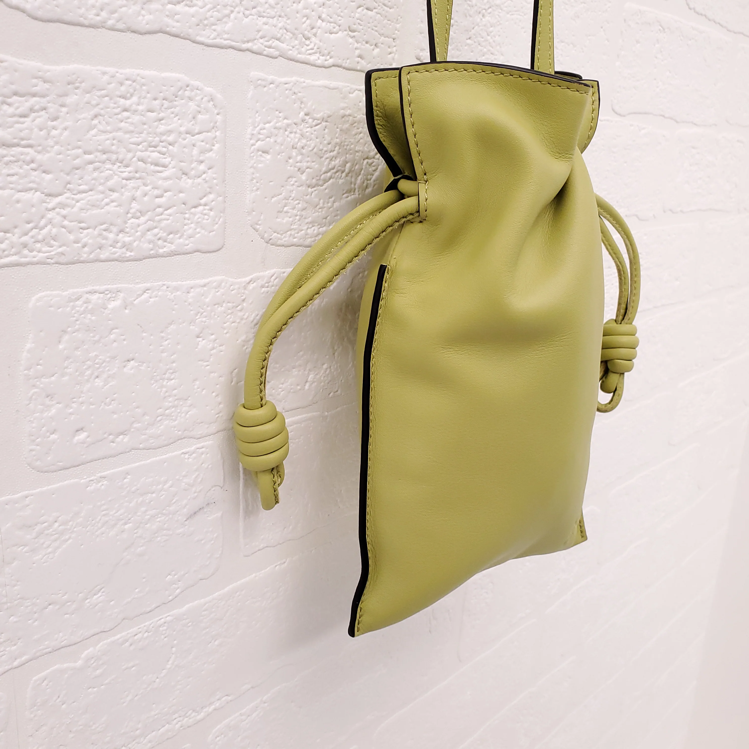 LOEWE LIME GREEN LEATHER FLAMENCO SMALL BAG - Image 4